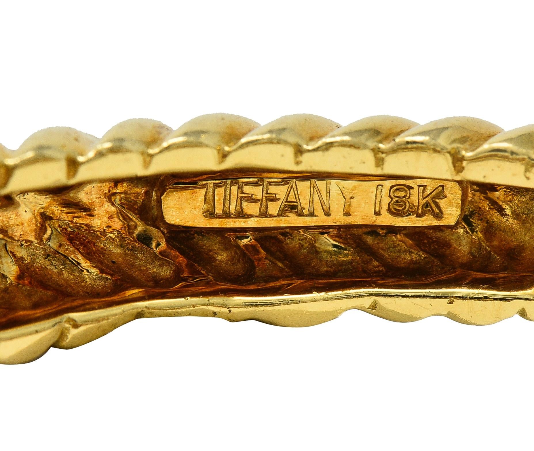 Tiffany & Co. 1960's Diamond Platinum 18 Karat Yellow Gold Vintage Cuff Bracelet