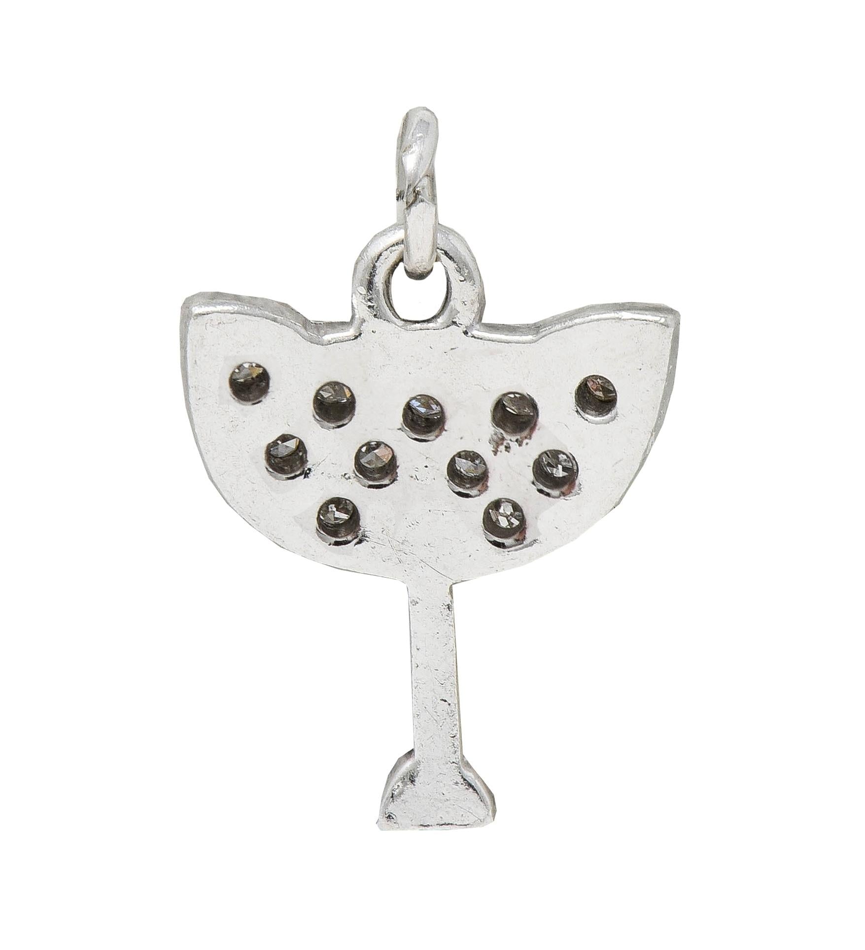 Edwardian Diamond Platinum Antique Horse Saddle Charm