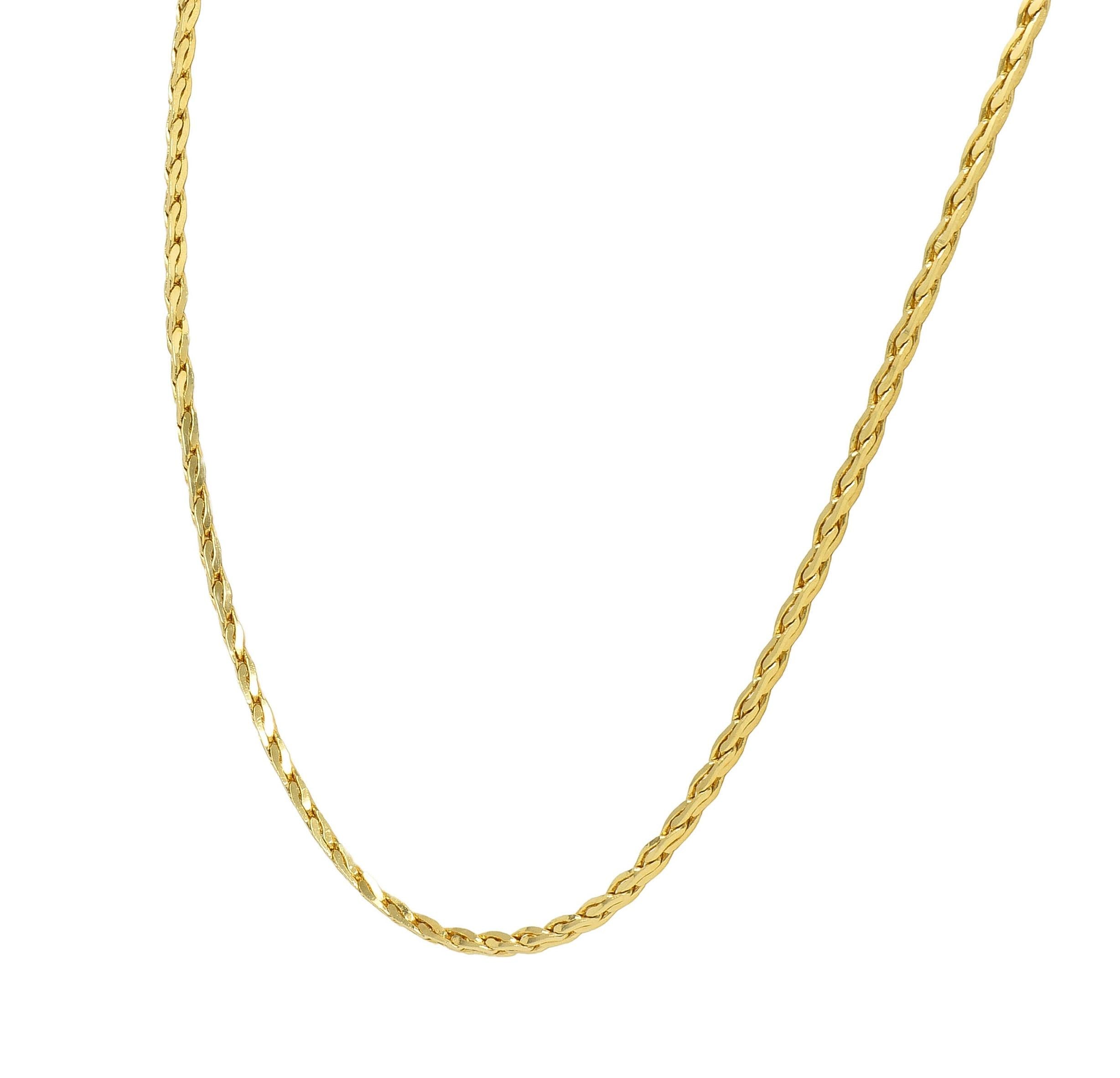 Gucci 1990's 18 Karat Yellow Gold Vintage Unisex Chain Necklace