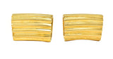 Aldo Cipullo 1970's 18 Karat Yellow Gold Vintage Rigatoni Earrings