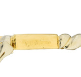 Van Cleef & Arpels 1972 18K Two-Tone Gold Twisted Rope Vintage Link Bracelet