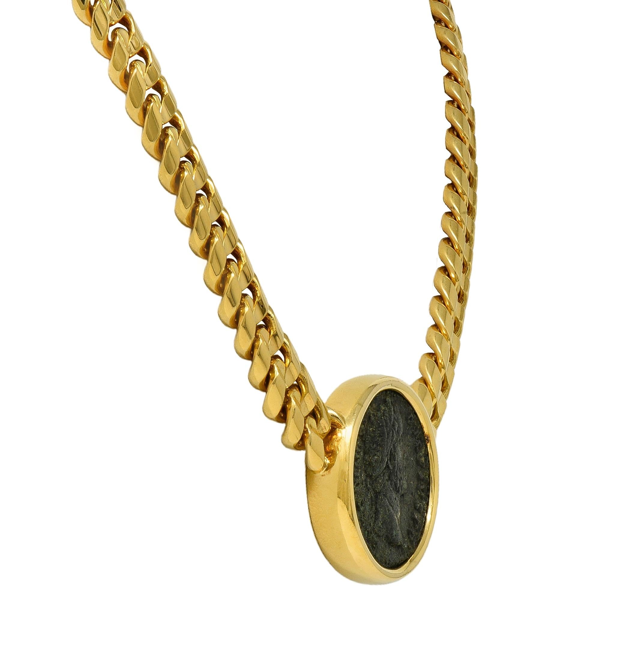 Bulgari 1980 Ancient Coin 18K Gold Monete Roman Emperor Vintage Collar Necklace