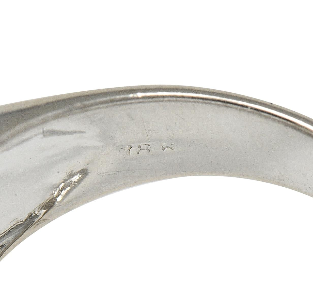 Bellari Contemporary 2.20 CTW Diamond 18K White Gold Twist Multi-Row Band Ring