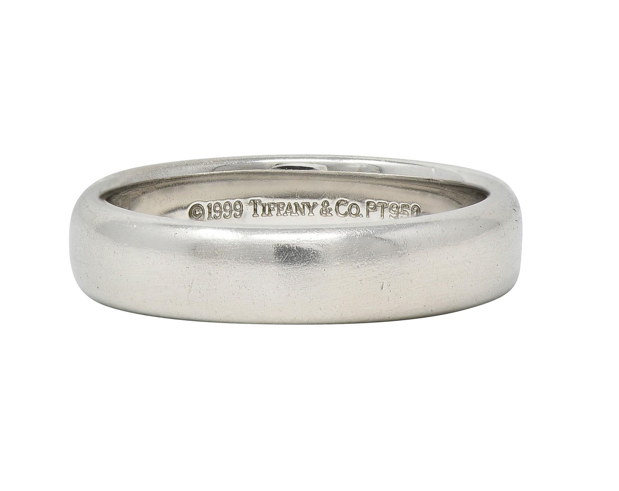 Tiffany & Co. 1999 Platinum 6.0 MM Vintage Forever Wedding Band Ring