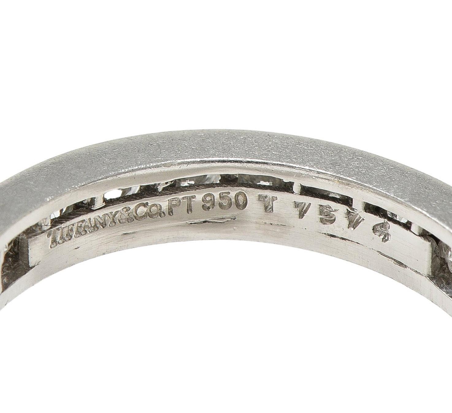 Tiffany & Co. 1.00 CTW Diamond Platinum Eternity Contemporary Wedding Band Ring