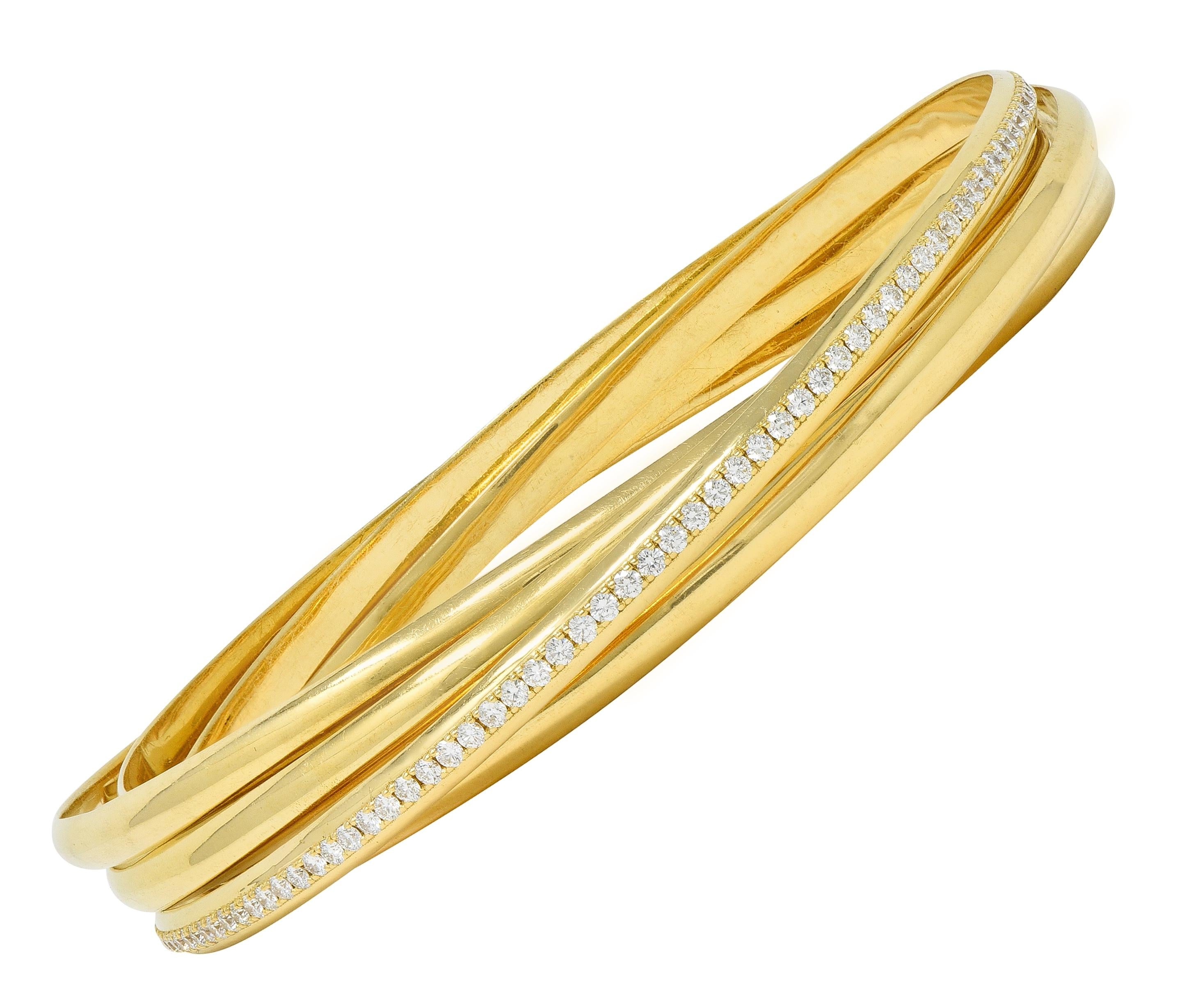 Paloma Picasso Tiffany & Co. 18K Gold Vintage Melody Rolling Bangle Bracelet