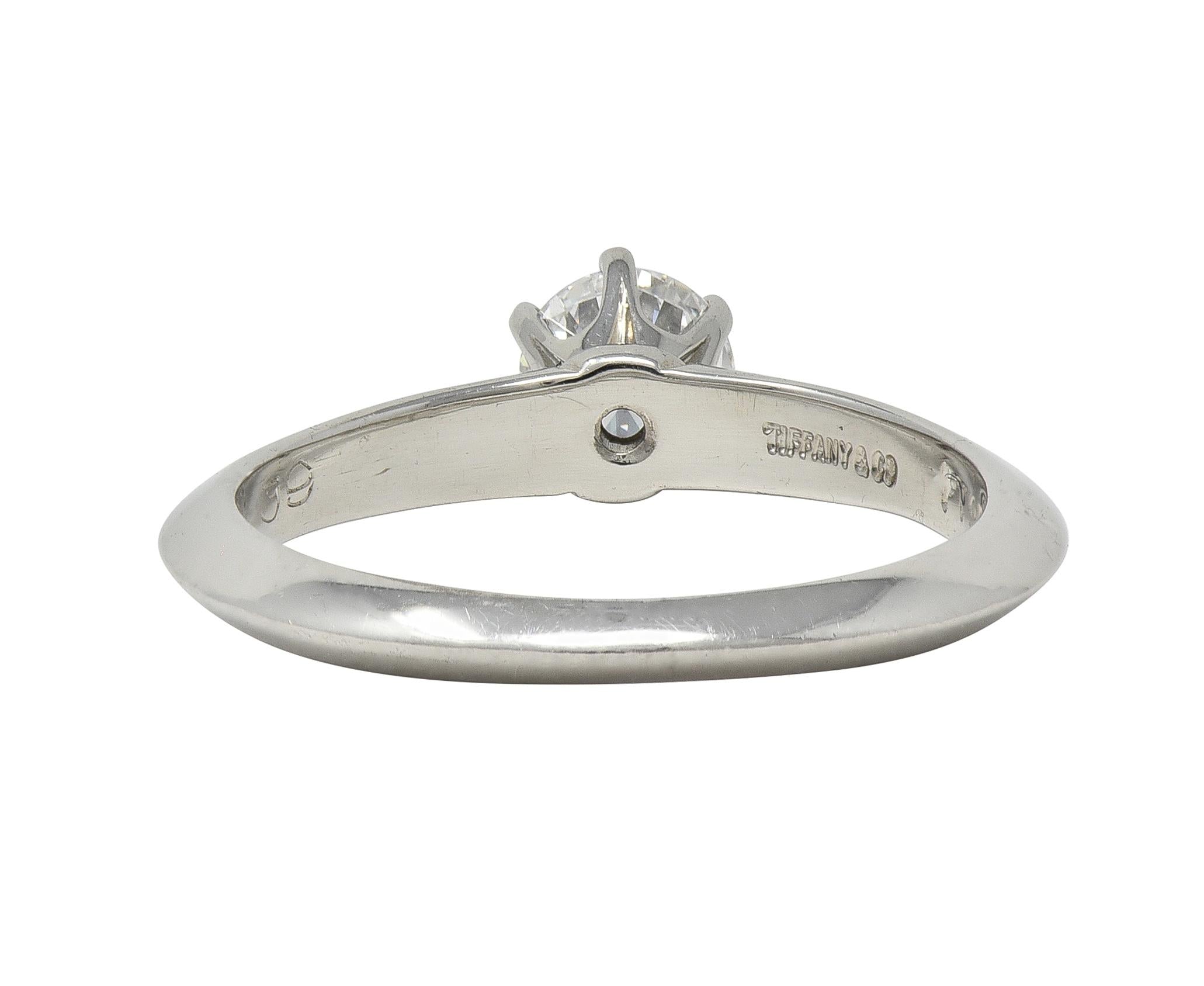 Tiffany & Co. Brilliant Diamond Platinum Contemporary Solitaire Engagement Ring