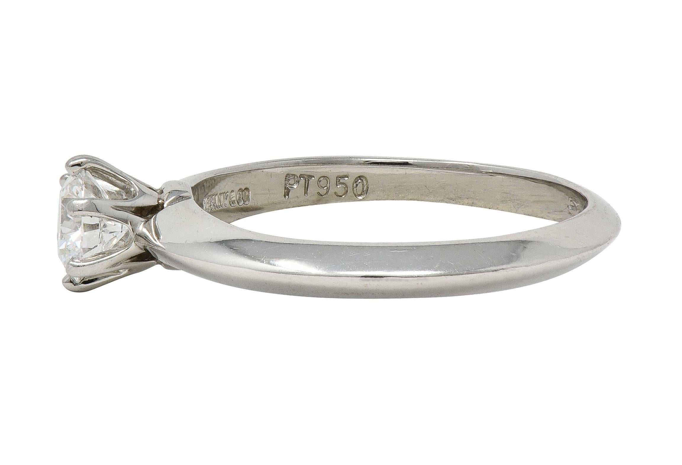 Tiffany & Co. Brilliant Diamond Platinum Contemporary Solitaire Engagement Ring
