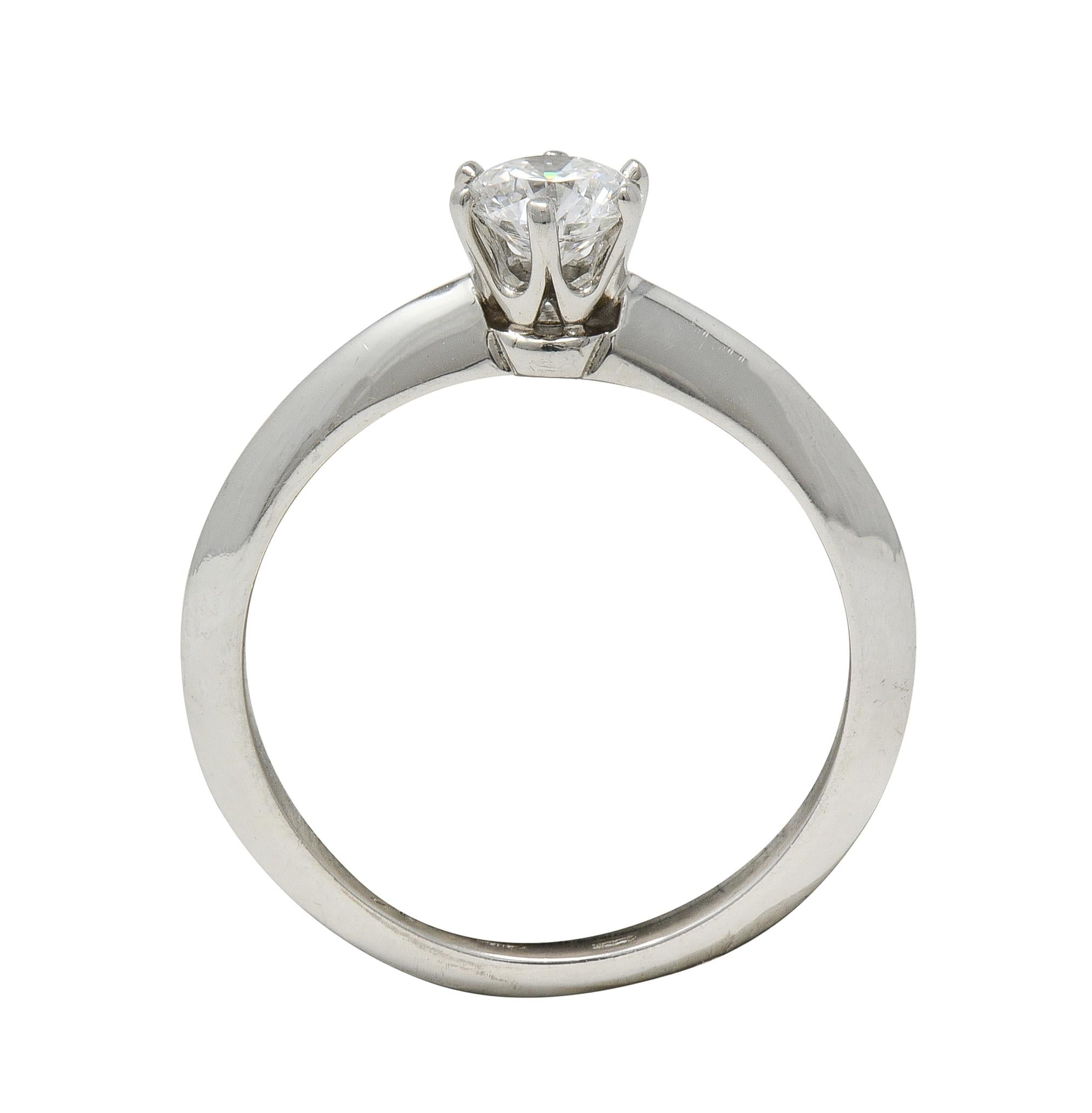Tiffany & Co. Brilliant Diamond Platinum Contemporary Solitaire Engagement Ring