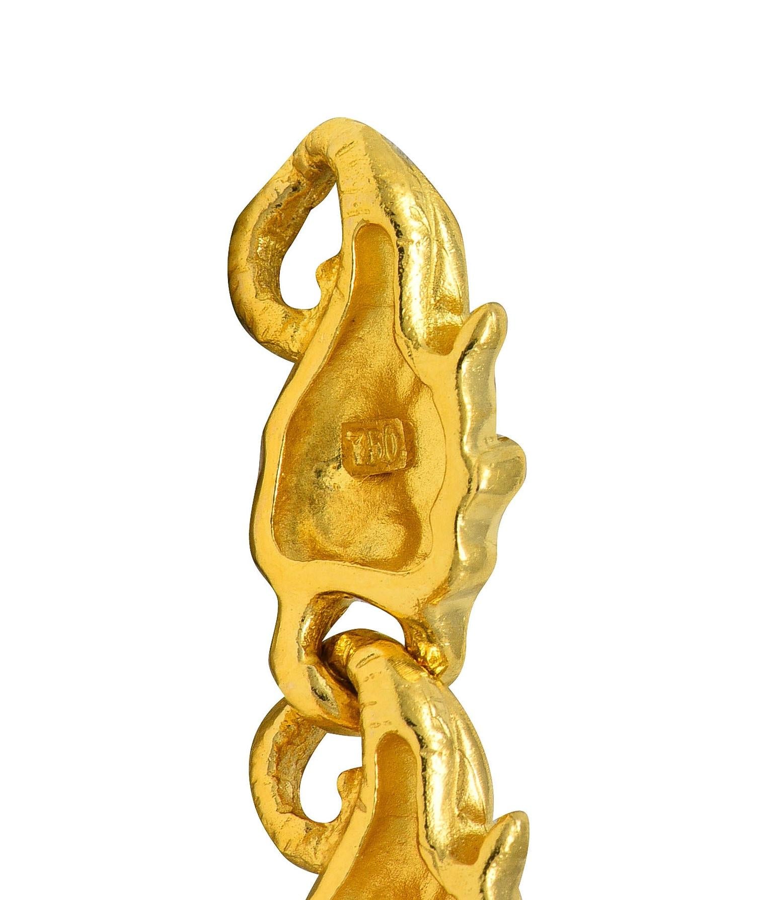 Carrera y Carrera 18 Karat Yellow Gold Elephant Animal Link Bracelet