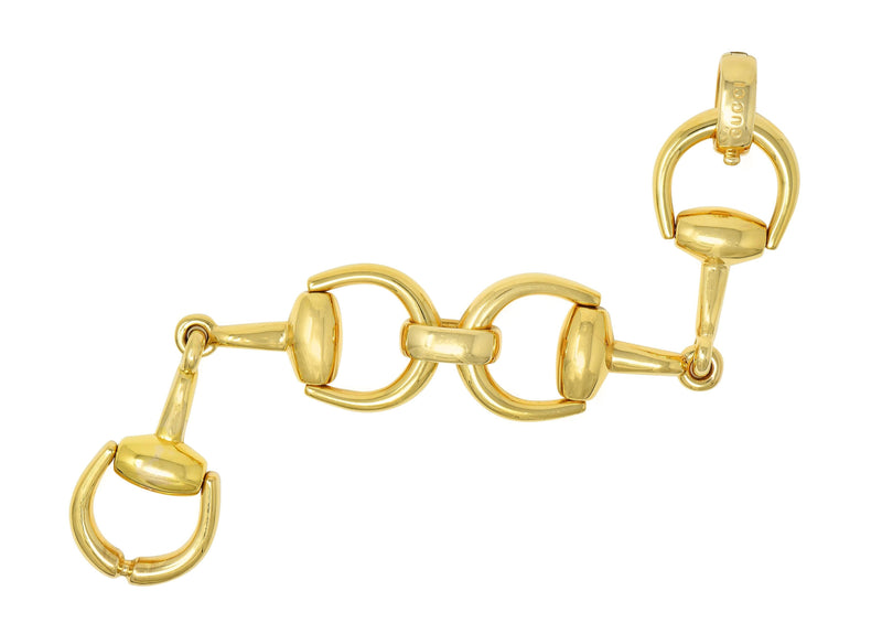 Gucci 18 Karat Yellow Gold Vintage Horsebit Link Bracelet