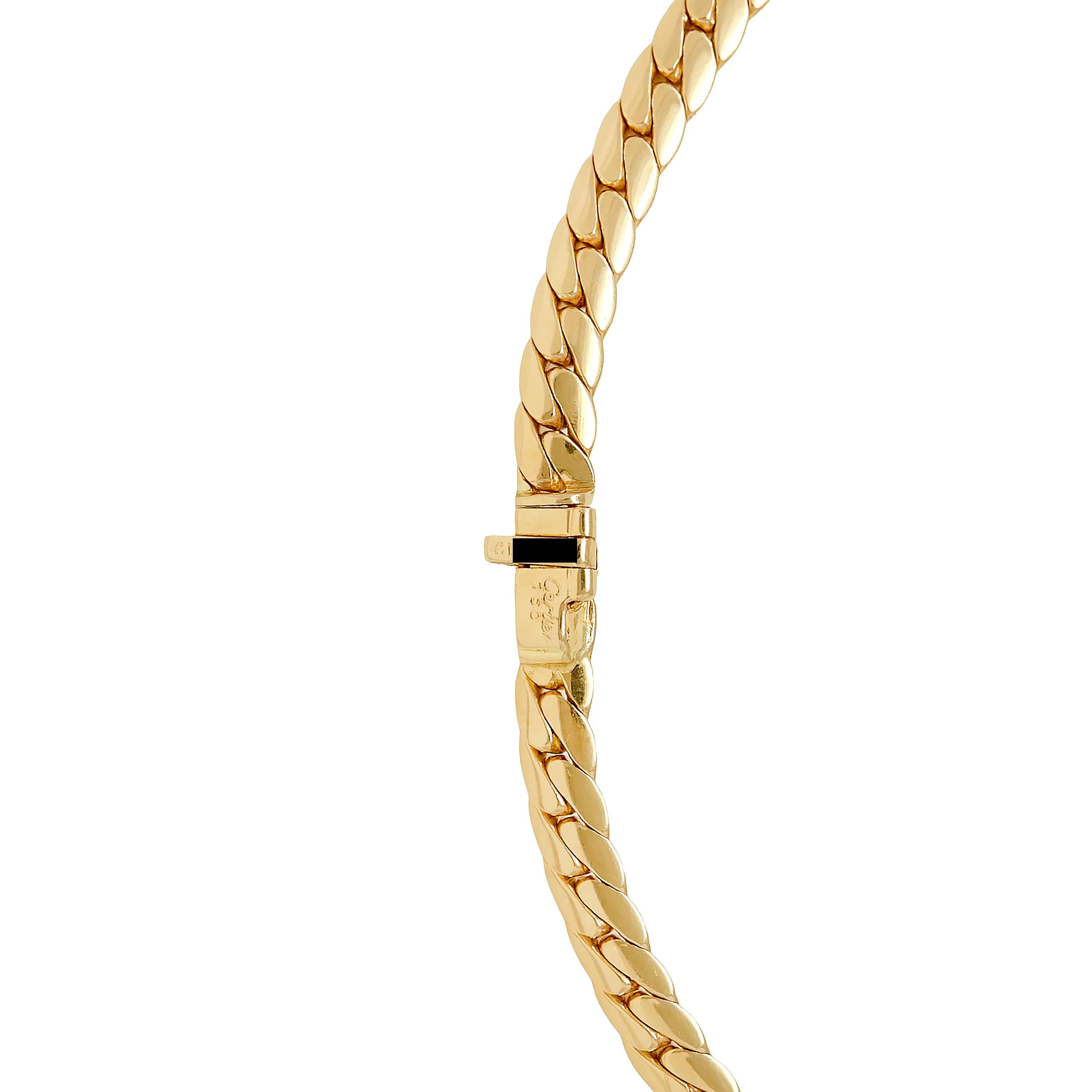 Cartier Georges L'Enfant French 1970's Diamond 18K Yellow Gold Vintage Necklace