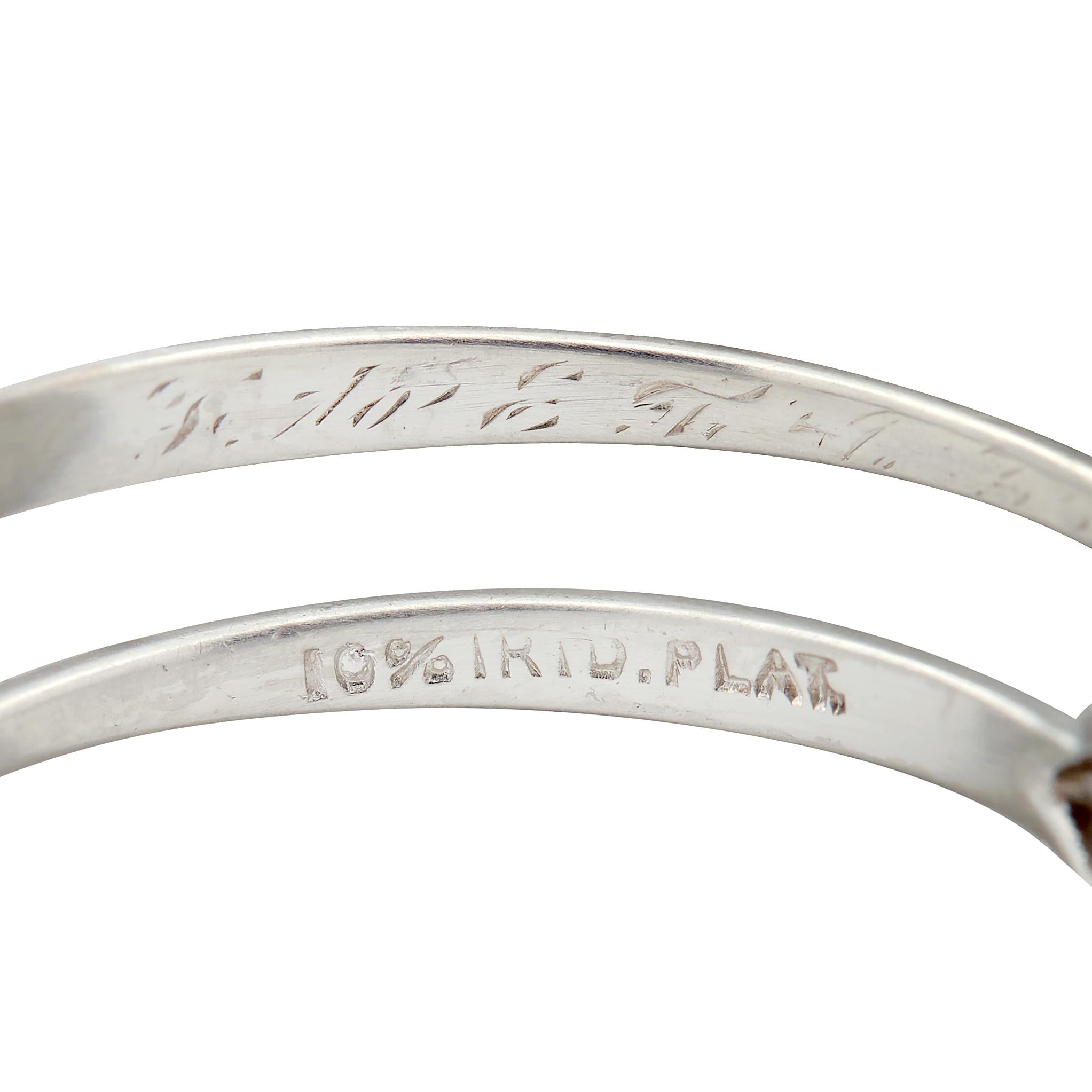 Art Deco 1935 0.65 CTW Old European Diamond Platinum Vintage Engagement Ring