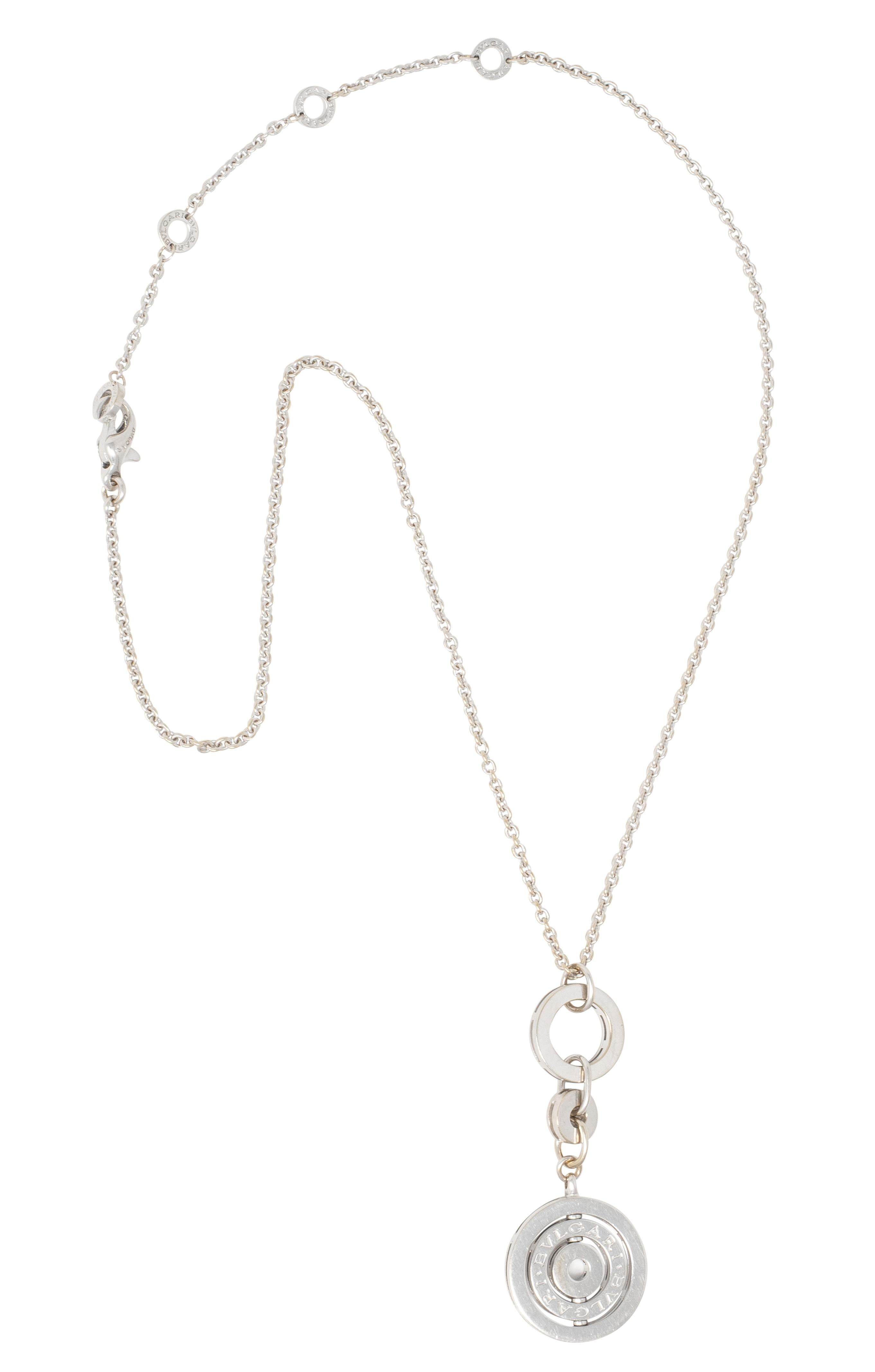 Bulgari Contemporary 18 Karat White Gold Astrale Cherchi Pendant Necklace