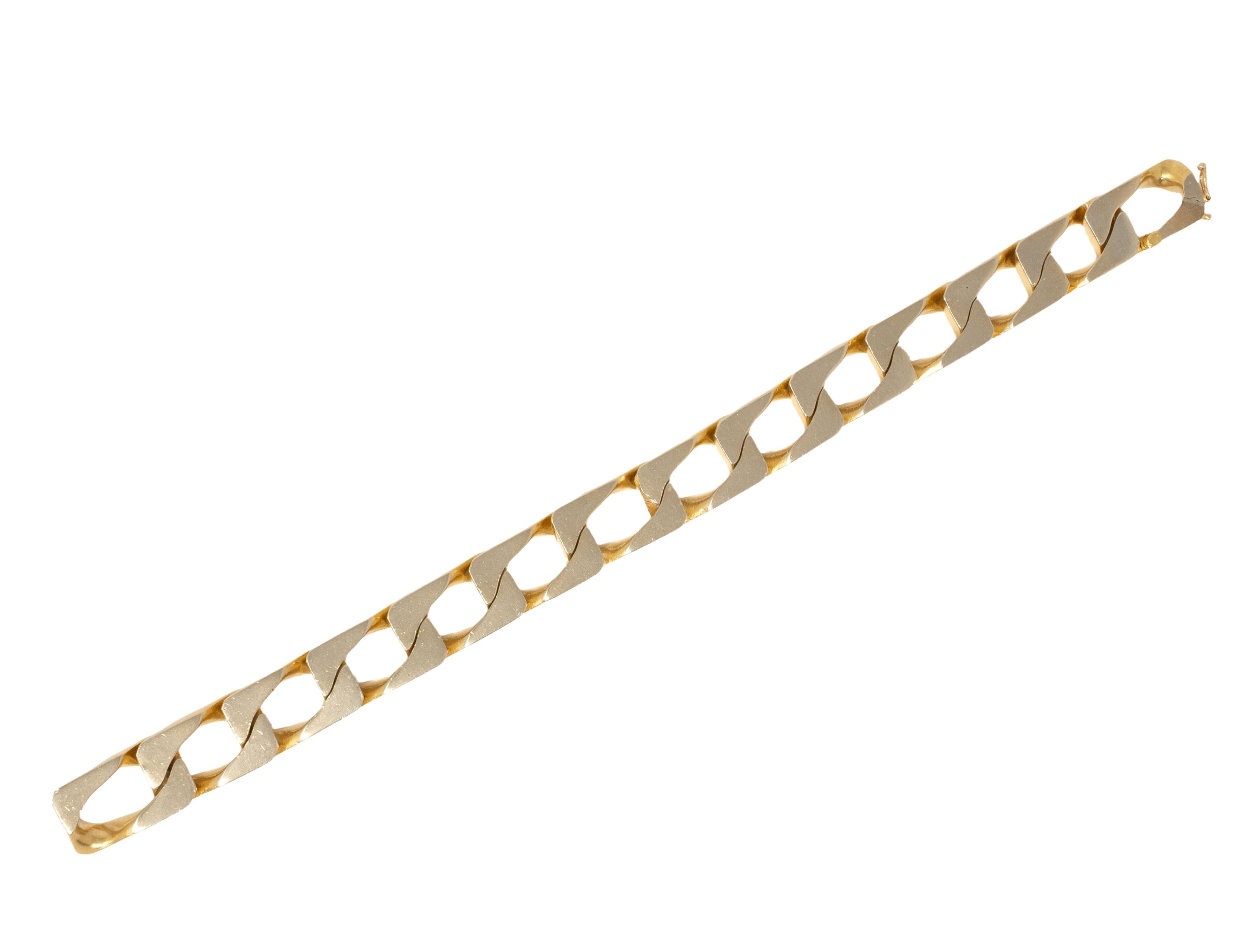Cartier 1970's 18 Karat Two-Tone Gold Vintage Unisex Curb Link Chain Bracelet