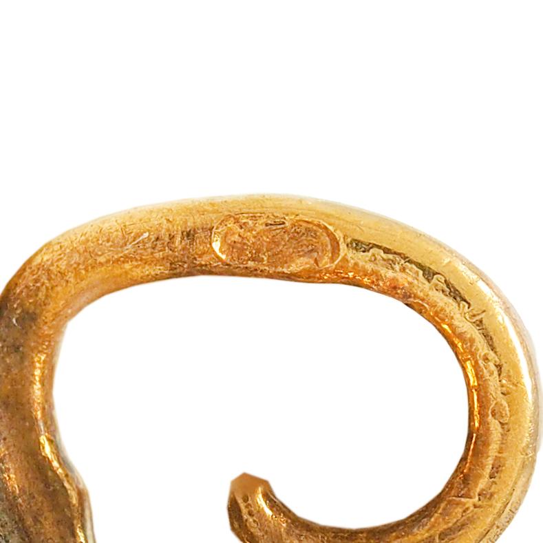 Georgian French Ruby Diamond 18 Karat Yellow Gold Antique Snake Knot Brooch