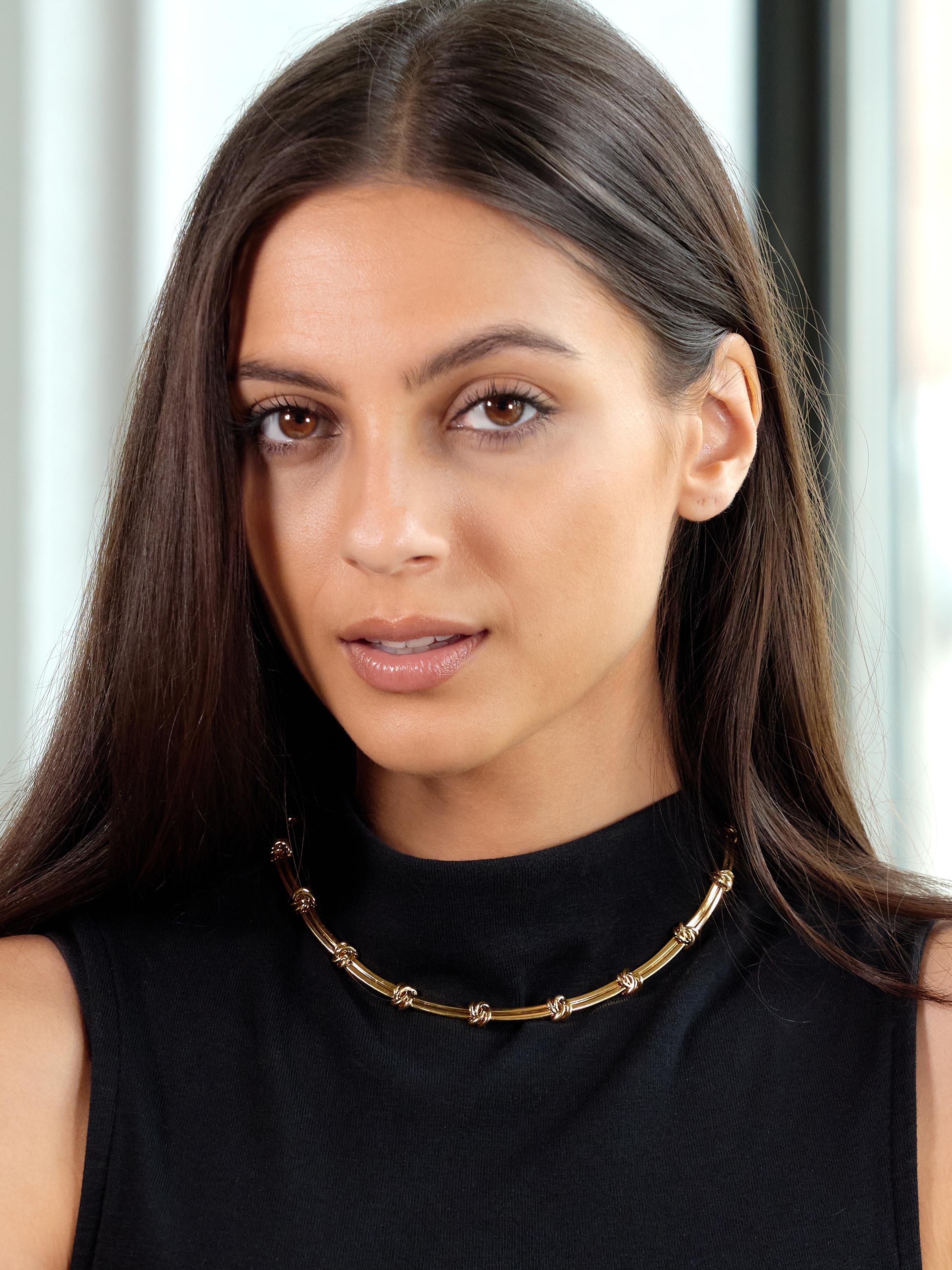 Tiffany & Co. 1960's 18 Karat Yellow Gold Vintage Knot Necklace