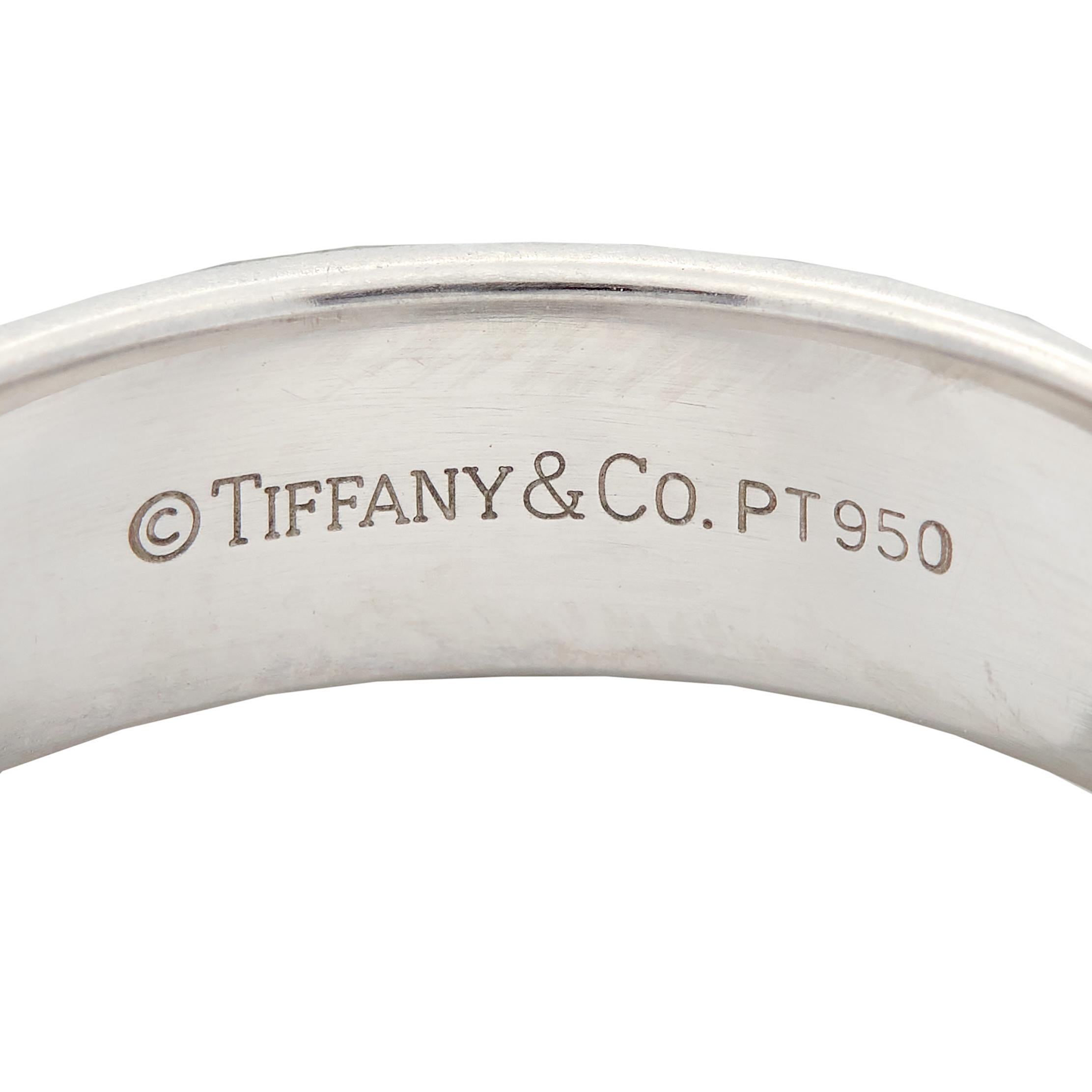 Tiffany & Co. 1990'S Platinum Unisex Vintage Men's Wedding Band Ring