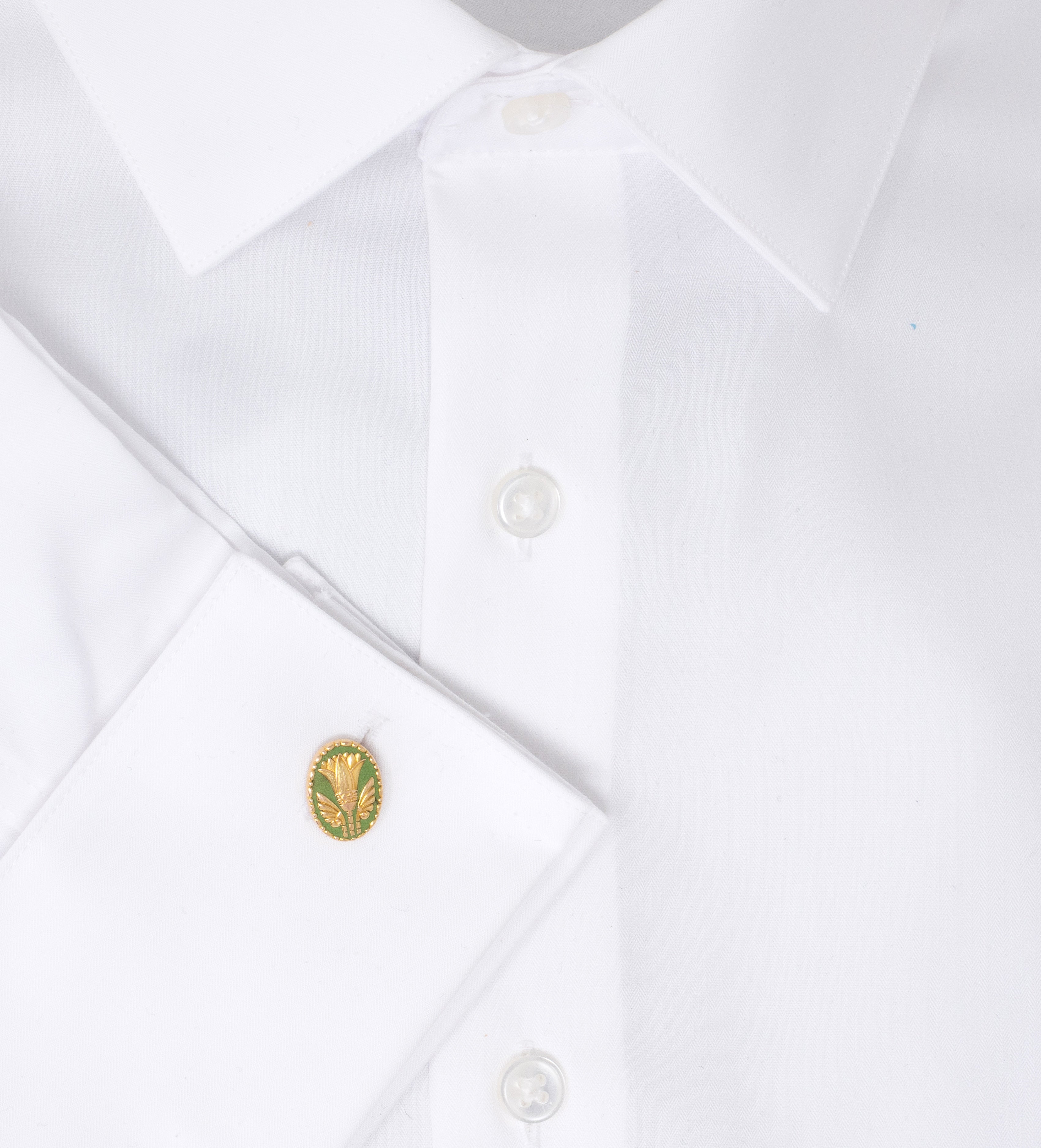 Marcus & Co. Early Art Deco Egyptian Revival Enamel 14 Karat Yellow Gold Antique Cufflinks