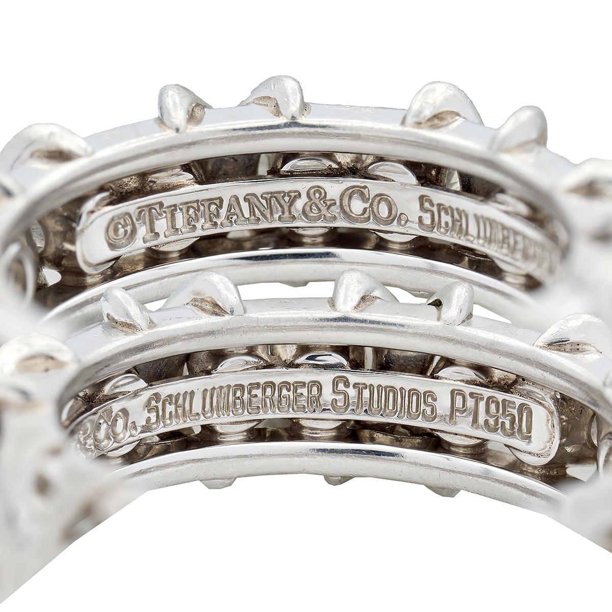 Tiffany & Co. Schlumberger  Diamond Platinum Vintage Sixteen Stone Band Ring