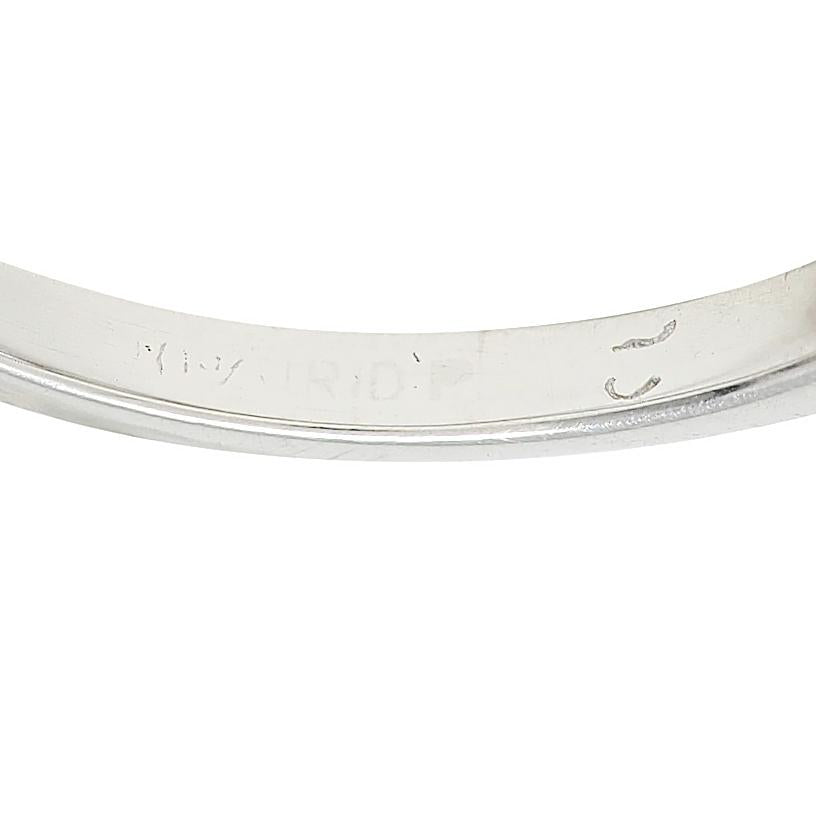 Mid-Century 1.80 CTW Diamond Platinum Vintage Three Stone Engagement Ring GIA