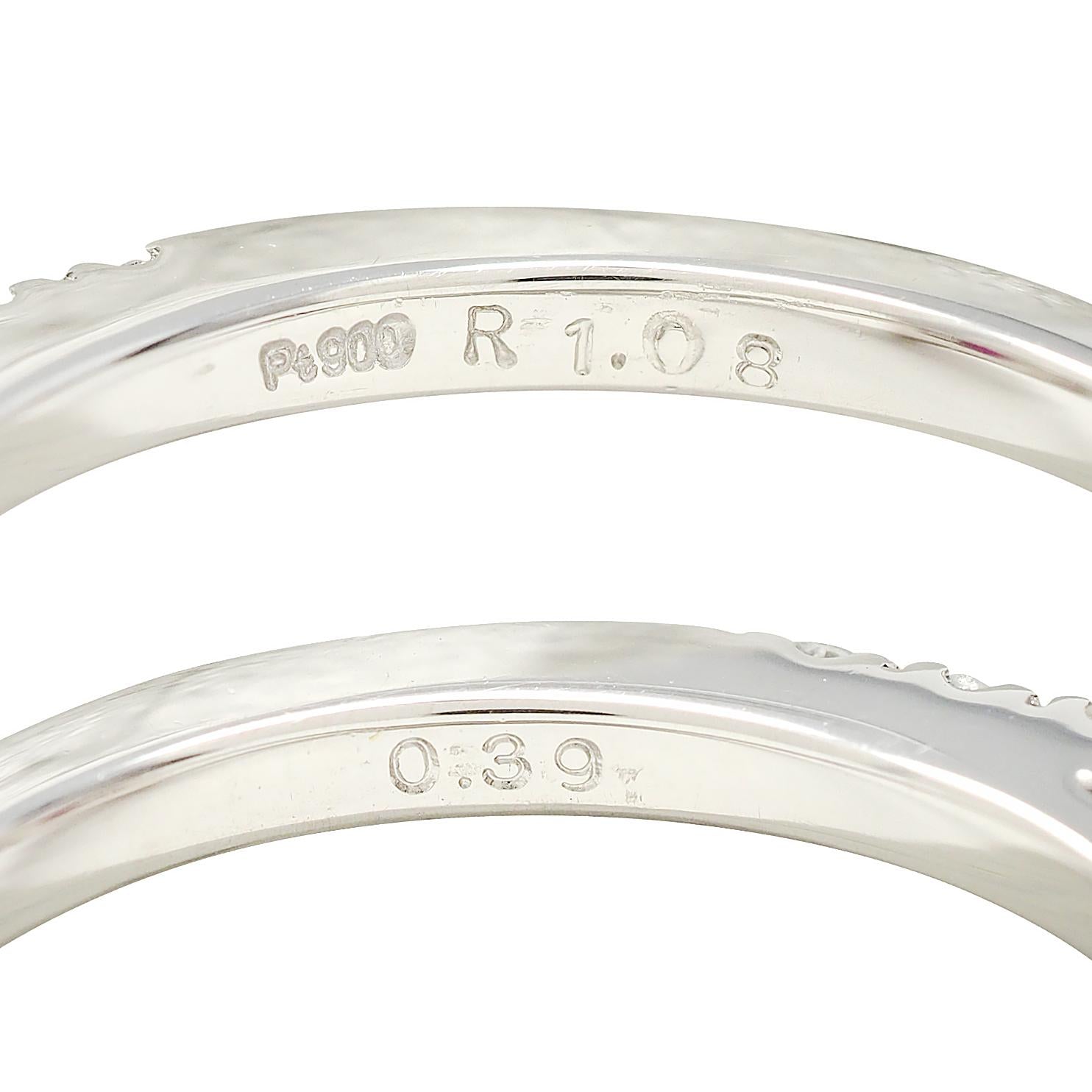 Contemporary 1.47 CTW Cushion Cut Ruby Diamond Platinum Square Halo Ring