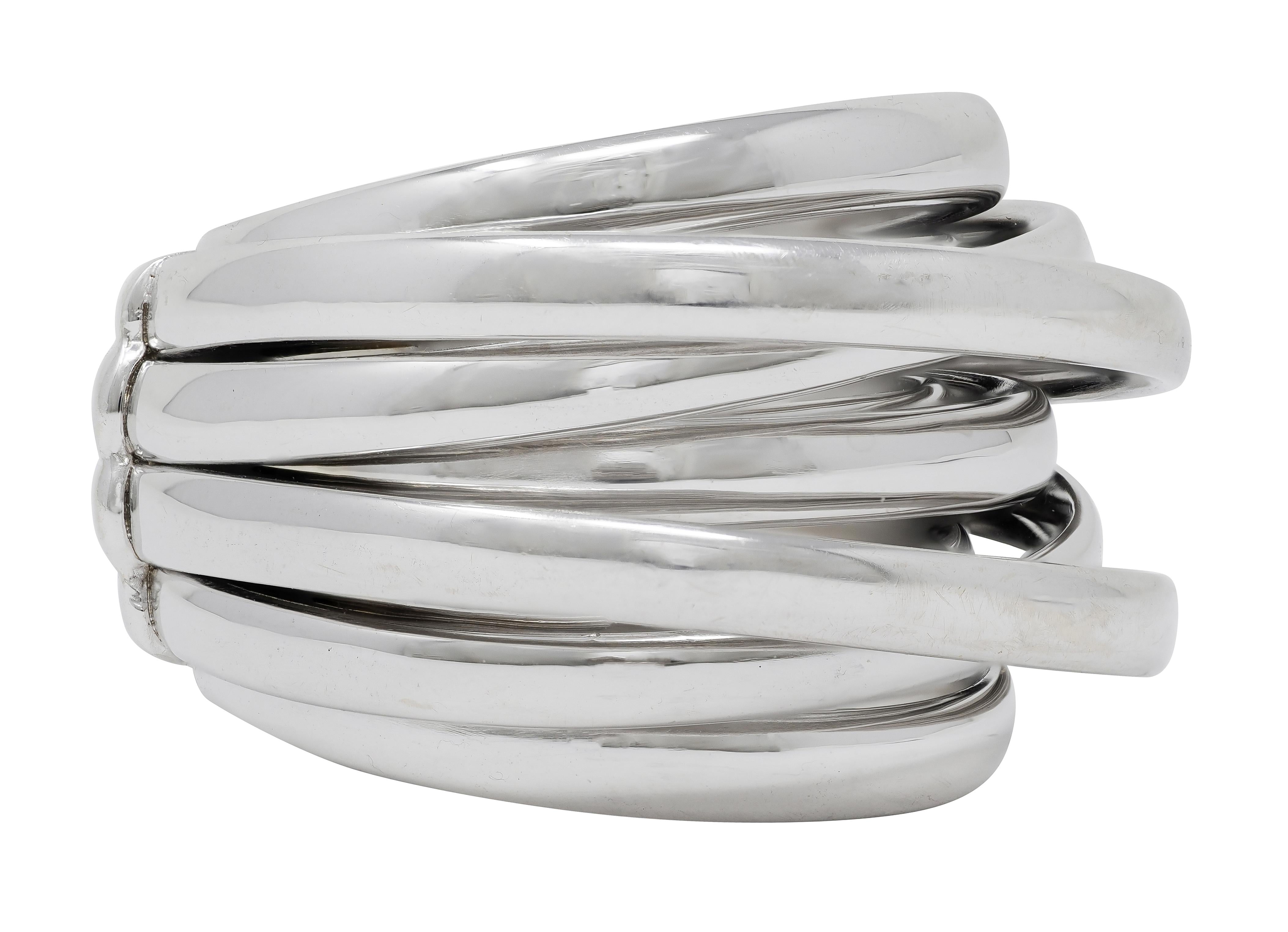 De Grisogono Contemporary 18 Karat White Gold Domed Allegra Band Ring