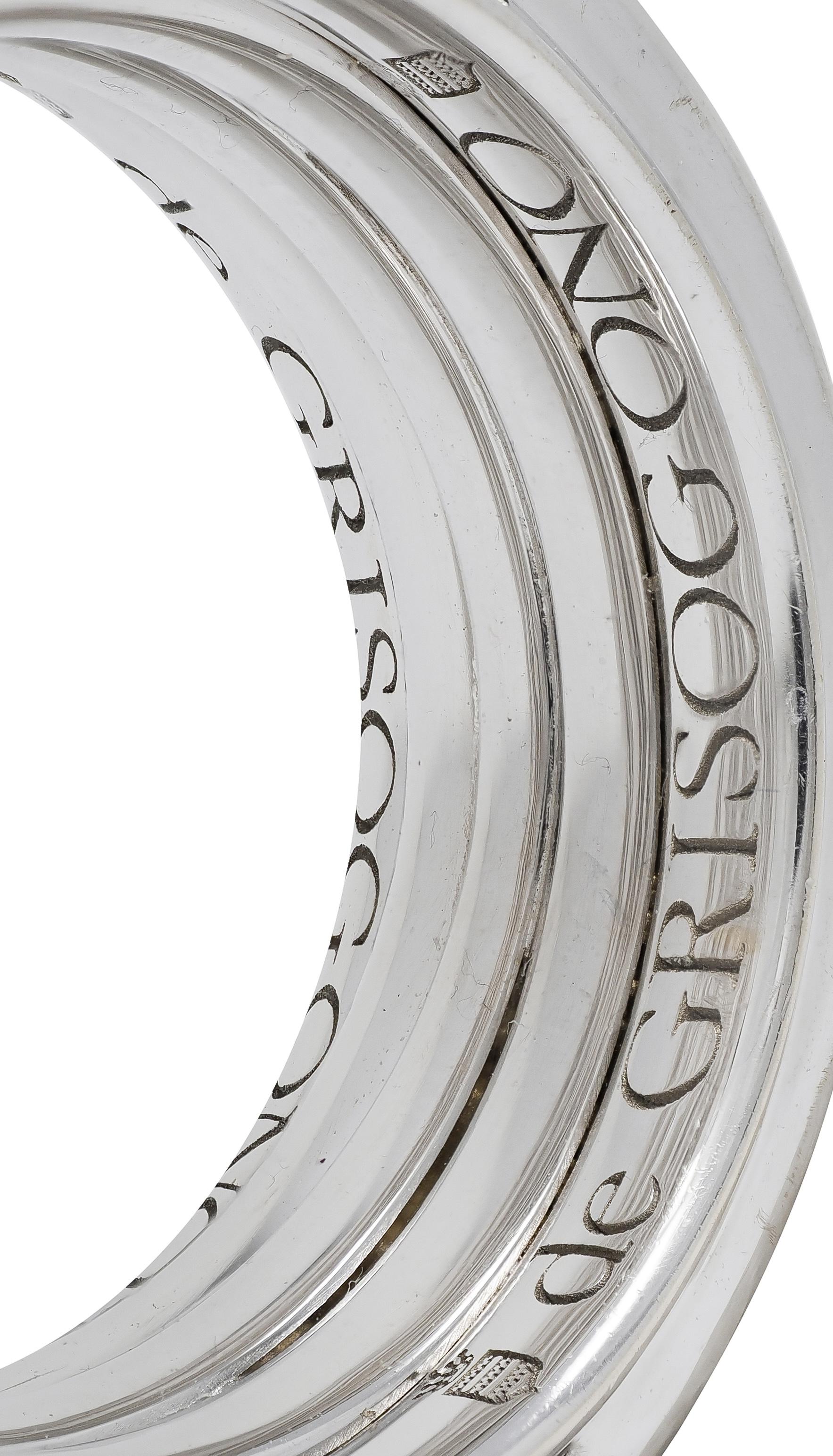 De Grisogono Contemporary 18 Karat White Gold Domed Allegra Band Ring