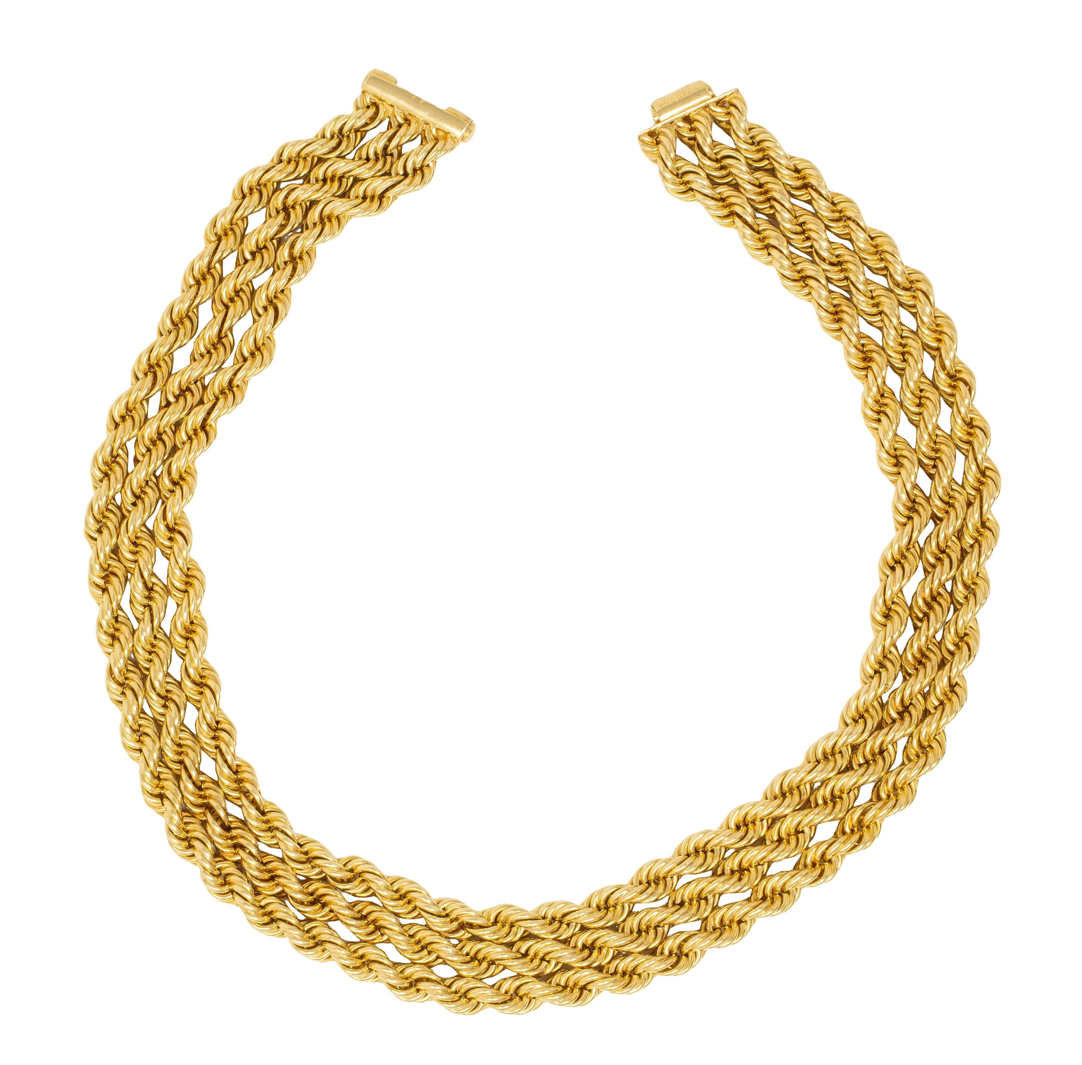 Van Cleef & Arpels 1949 French Diamond 18K Gold Vintage Brooch Necklace