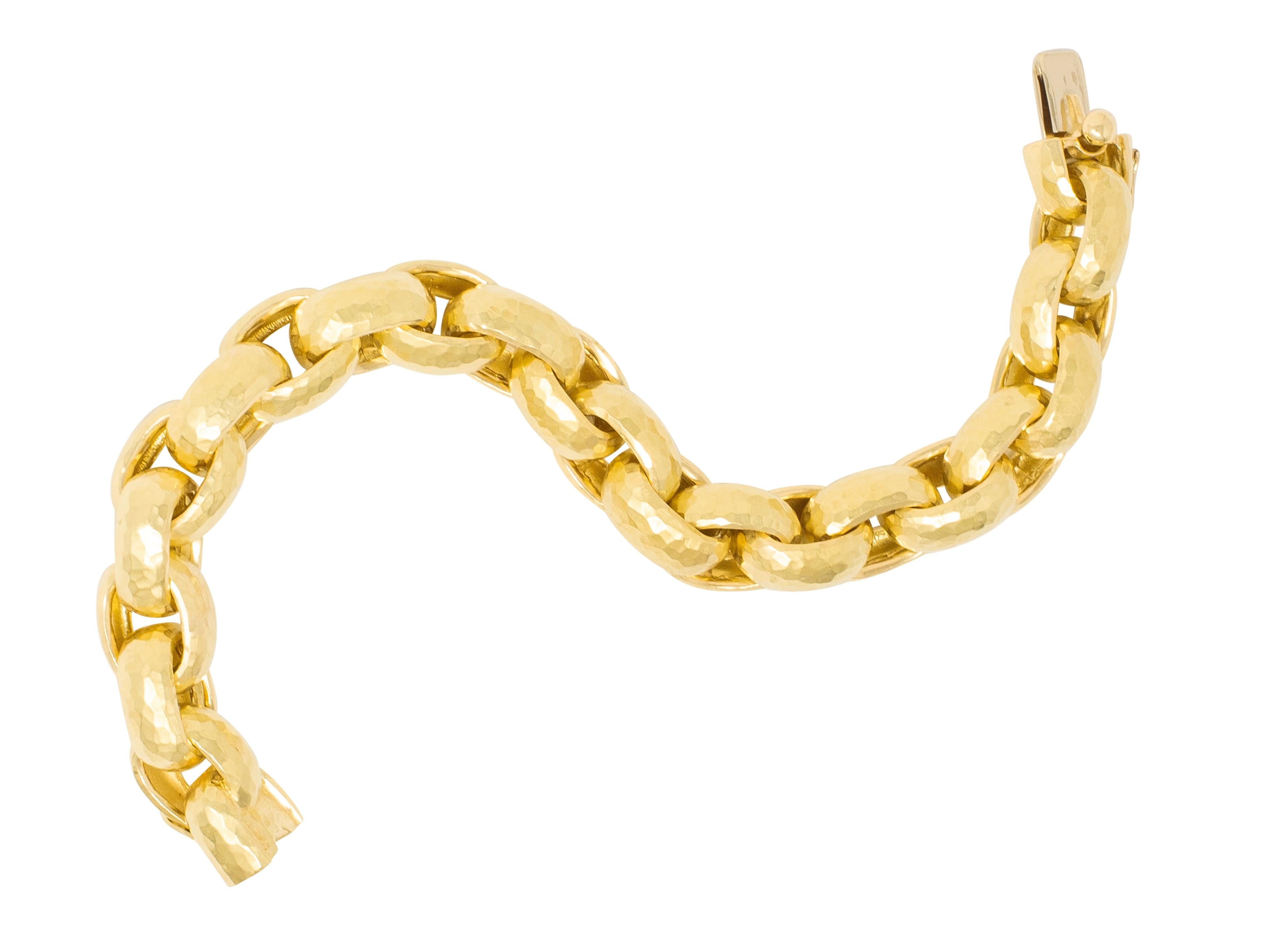 Paloma Picasso Tiffany & Co. 1980's Vintage 18K Gold Hammered Link Bracelet