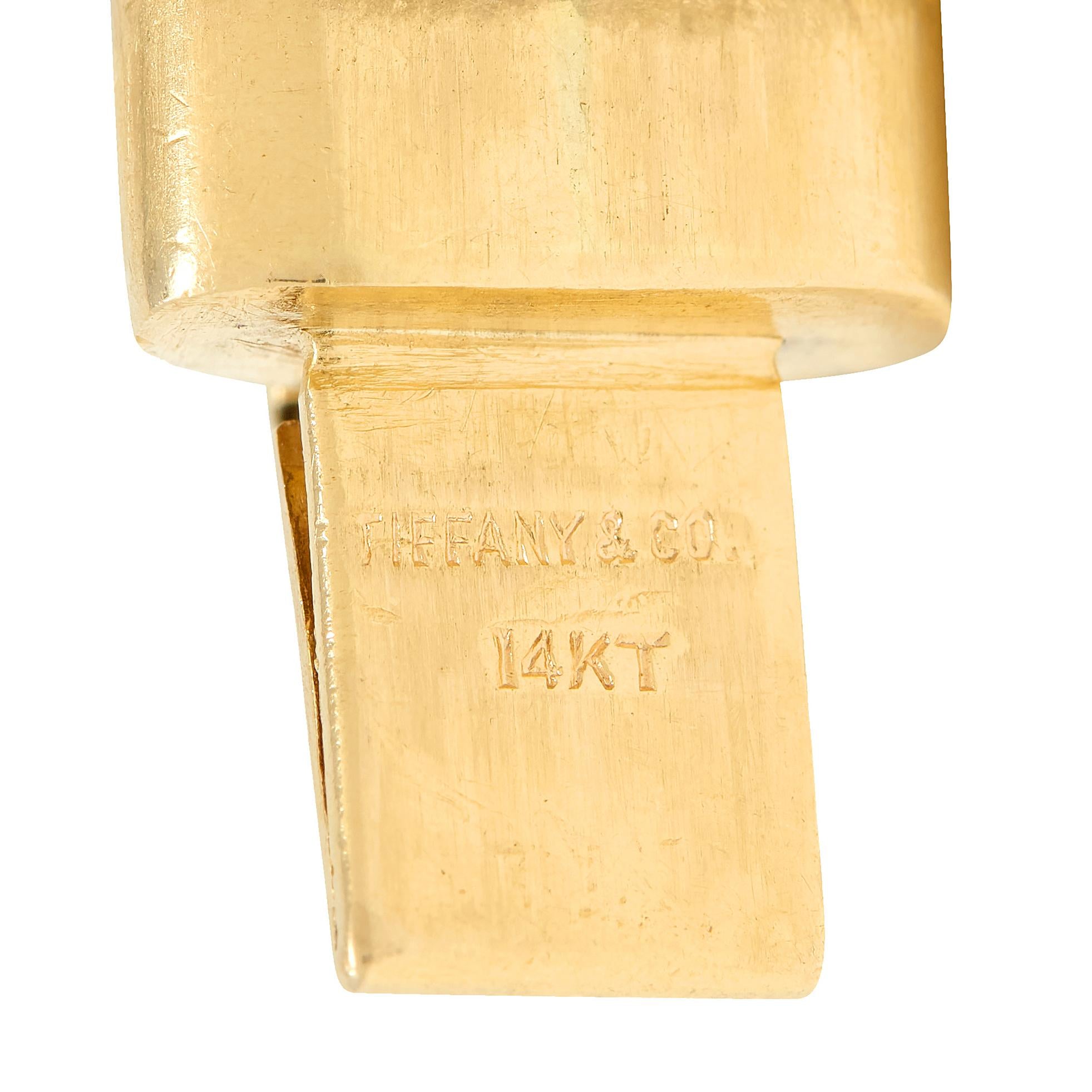 Tiffany & Co. 1960's 14 Karat Yellow Gold Vintage Tubogas Collar Necklace