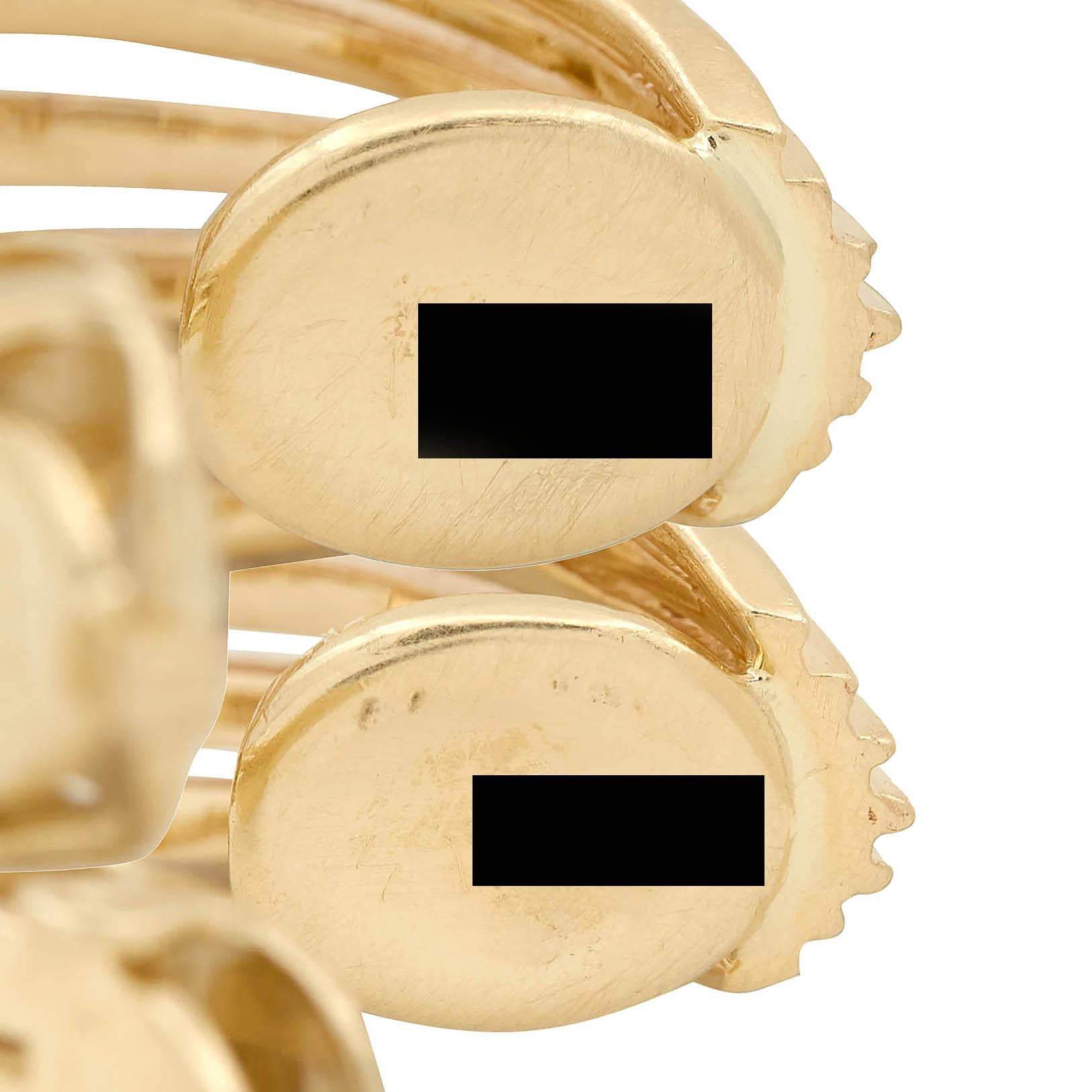 Tiffany & Co. Retro 14 Karat Yellow Gold Vintage Wire J-Hoop Ear-Clip Earrings