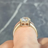 Victorian 2.11 CTW Old Mine Cut Diamond 14 Karat Yellow Gold Arch Antique Engagement Ring GIA Wilson's Estate Jewelry