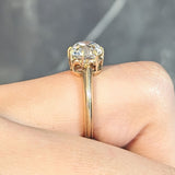 Victorian 2.11 CTW Old Mine Cut Diamond 14 Karat Yellow Gold Arch Antique Engagement Ring GIA Wilson's Estate Jewelry