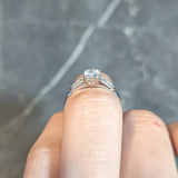 Vintage Art Deco 0.52 CTW Diamond 18 Karat White Gold Engagement Ring