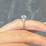 Art Deco 1.78 CTW Old European Diamond Platinum Vintage Engagement Ring GIA