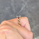 Victorian 1.92 CTW Sapphire 14 Karat Yellow Gold Antique Love Knot Snake Ring