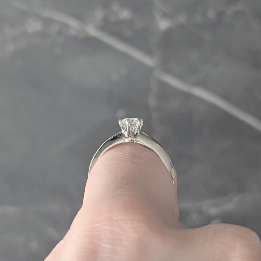 Tiffany & Co. Brilliant Diamond Platinum Contemporary Solitaire Engagement Ring