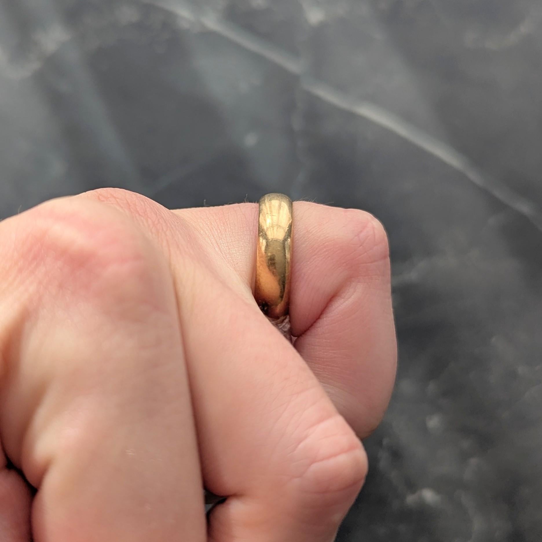 Victorian 18 Karat Yellow Gold Antique Wide Unisex Wedding Band Ring