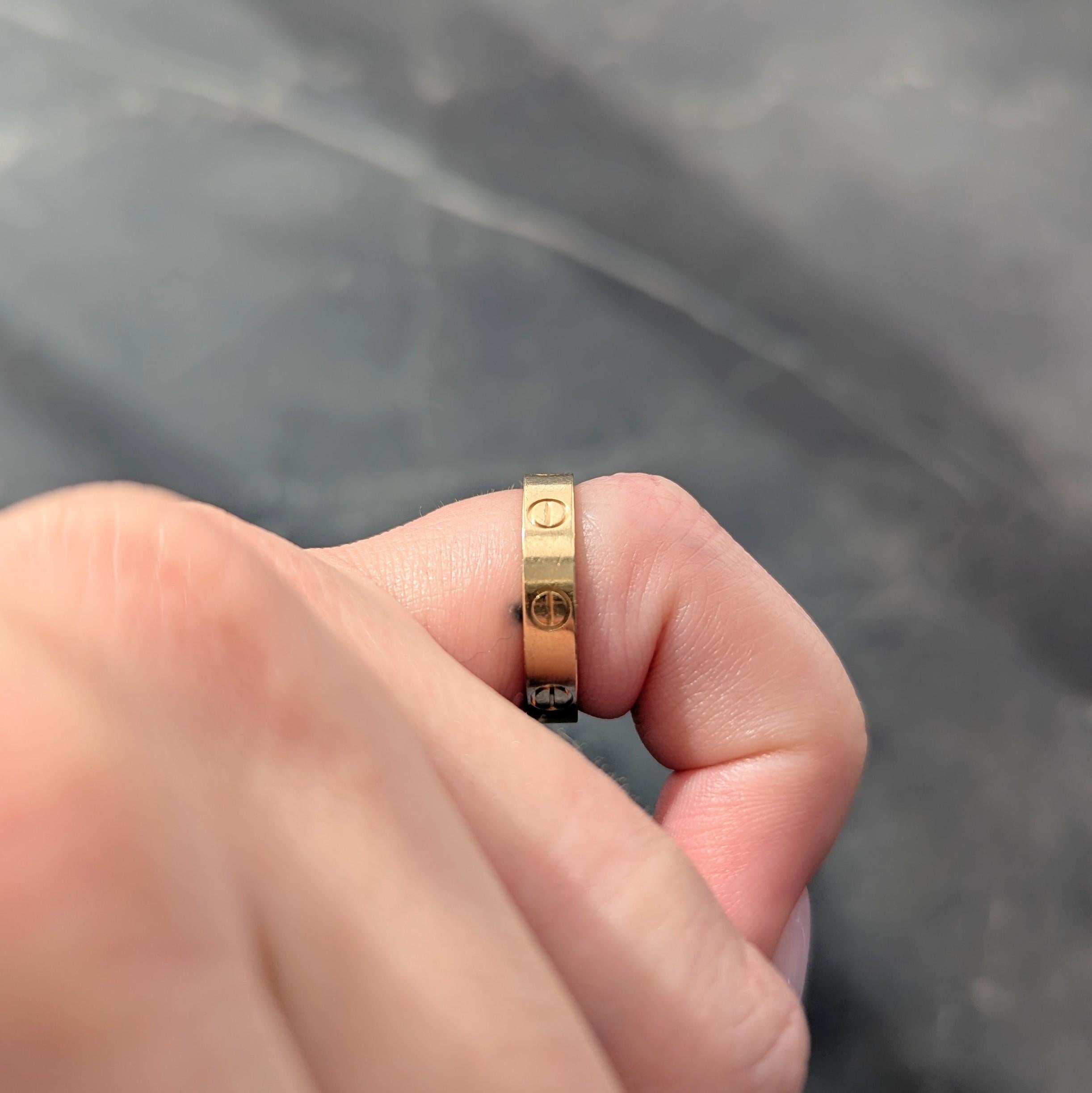 Cartier Contemporary 18 Karat Yellow Gold High Love Unisex Band Ring