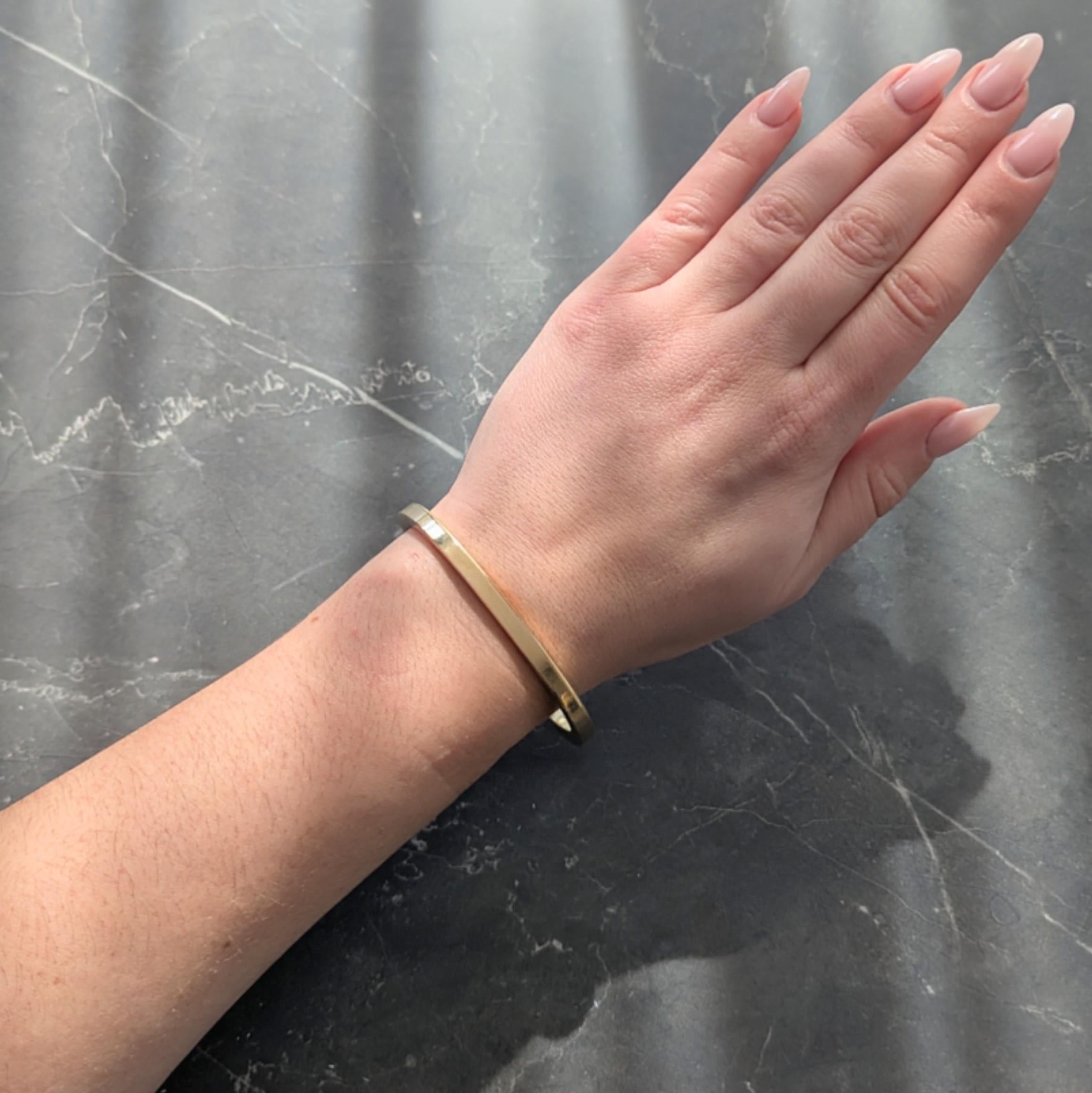 Cartier Dinh Van 1970's 18 Karat Yellow Gold Vintage Cuff Bracelet