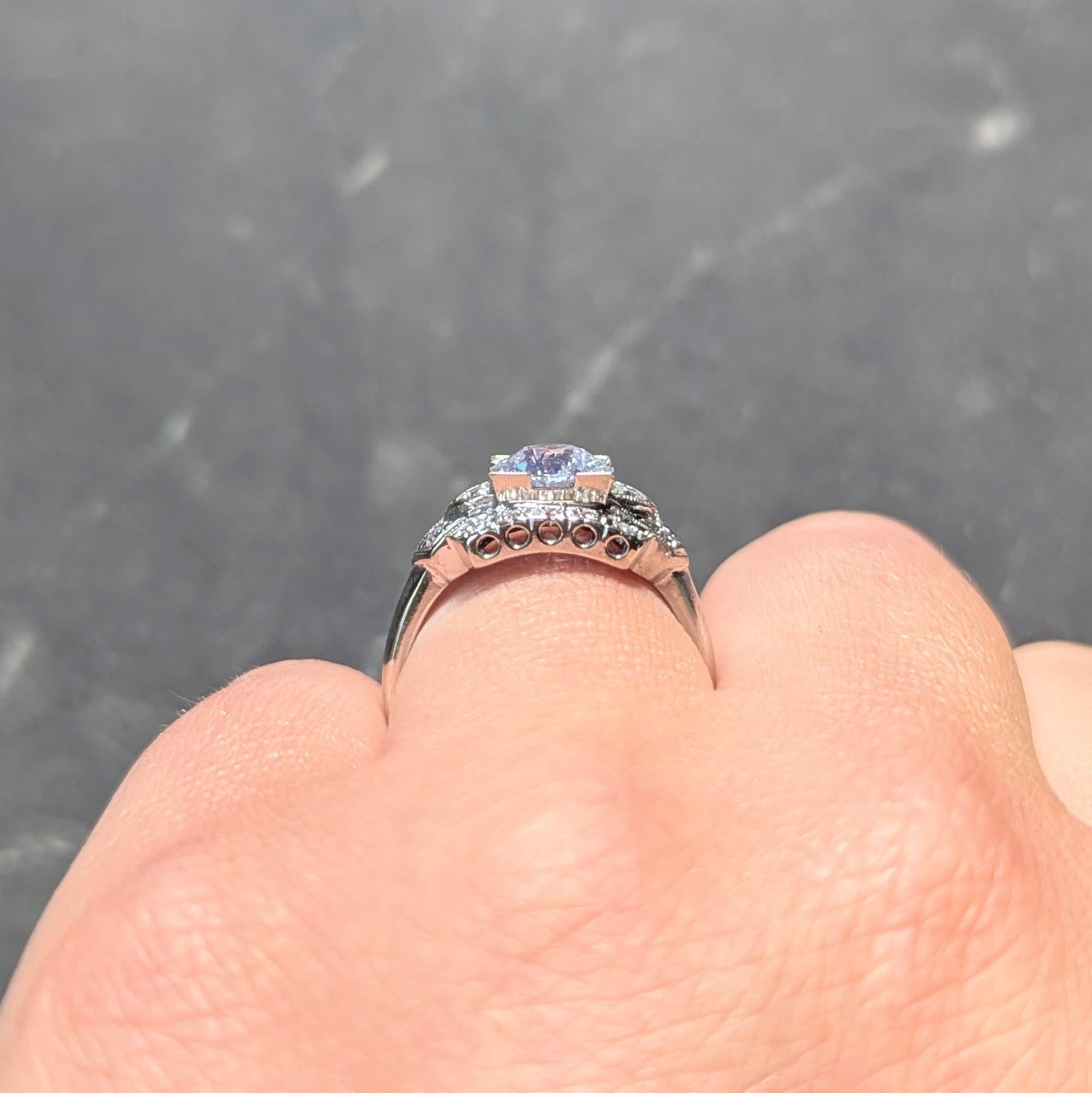 Art Deco 1.39 CTW Old European Diamond 14K Gold Stepped Vintage Engagement Ring