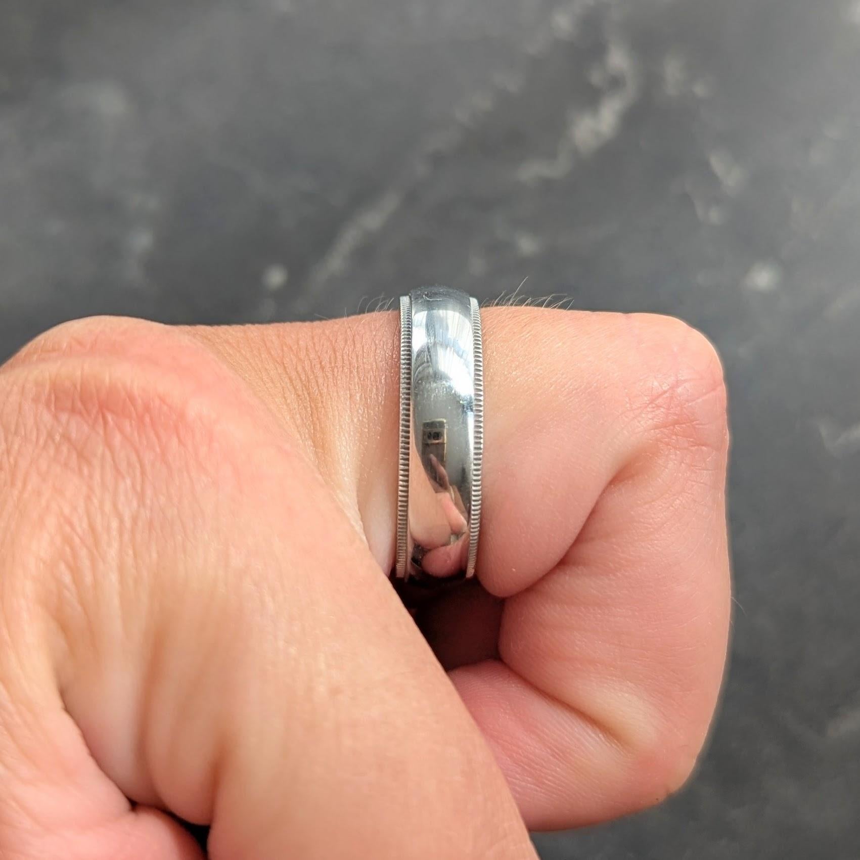 Tiffany & Co. 1990'S Platinum Unisex Vintage Men's Wedding Band Ring