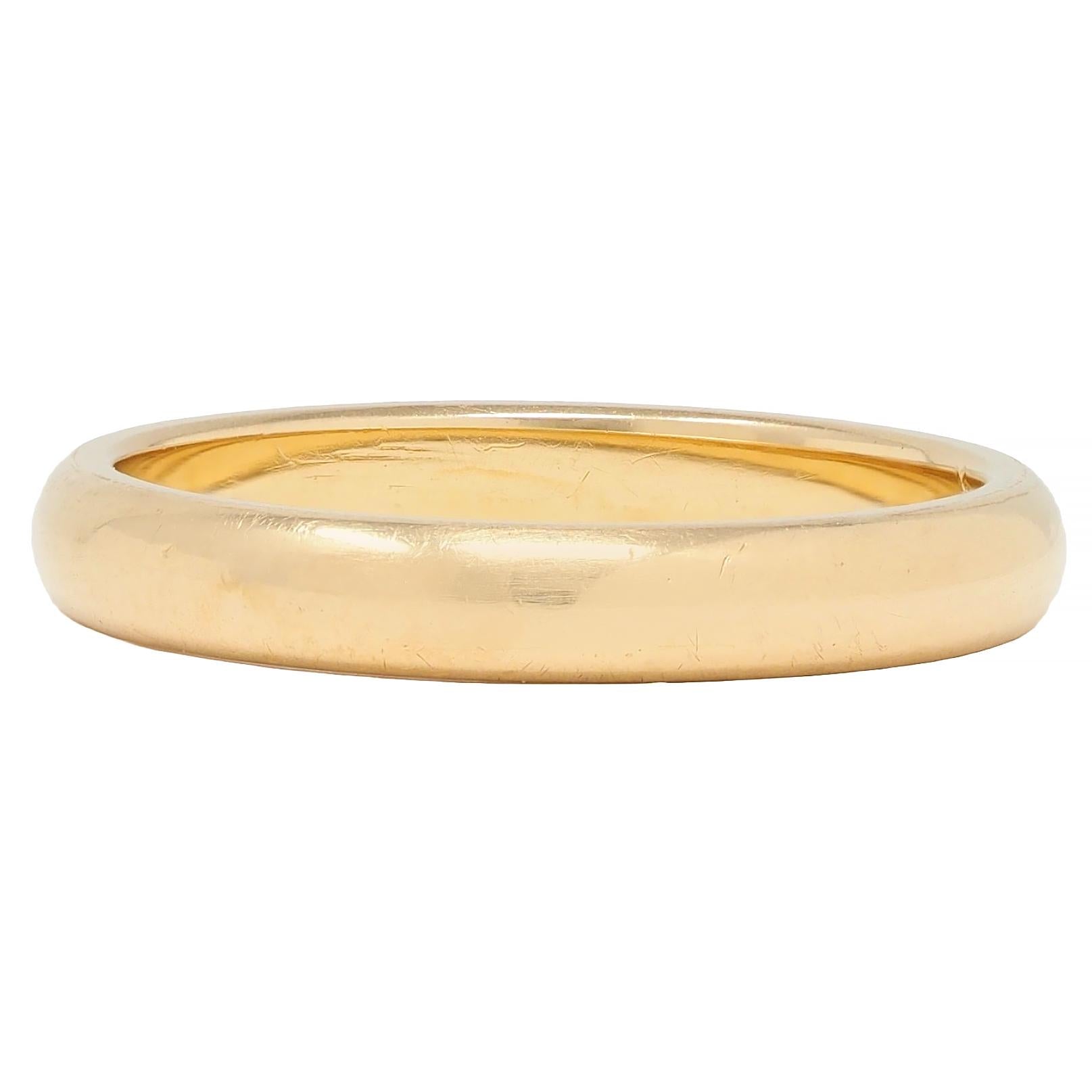 Tiffany & Co. 18 Karat Yellow Gold Contemporary Forever Wedding Band Ring