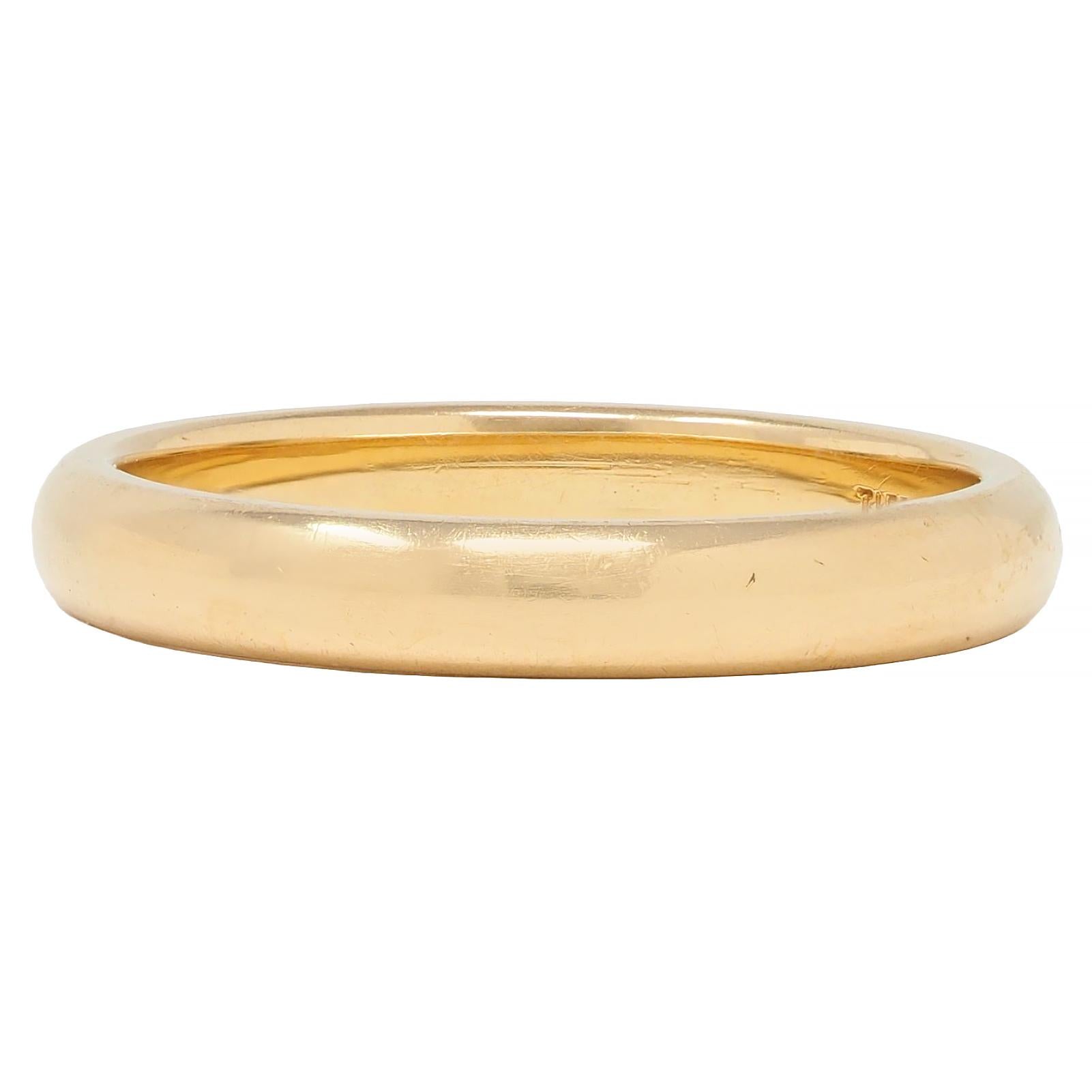 Tiffany & Co. 18 Karat Yellow Gold Contemporary Forever Wedding Band Ring