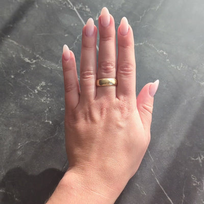 Tiffany & Co. 1960's 14 Karat Yellow Gold Vintage Wedding Cigar Band Ring