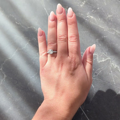 Mid-Century 1.71 CTW Old Mine Cut Diamond Platinum Vintage Engagement Ring GIA