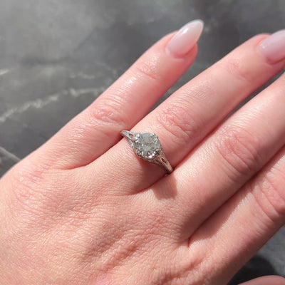 Art Deco 1.26 CTW Old European Cut Diamond Platinum Vintage Engagement Ring