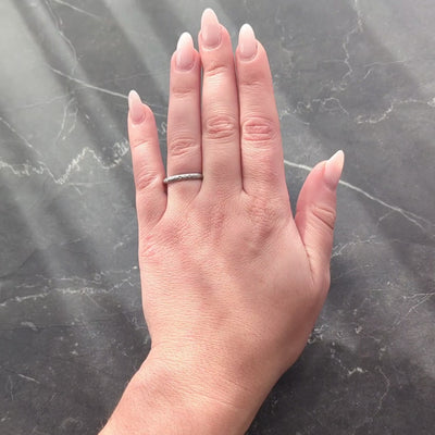 Art Deco Platinum Orange Blossom Wedding Band Ring