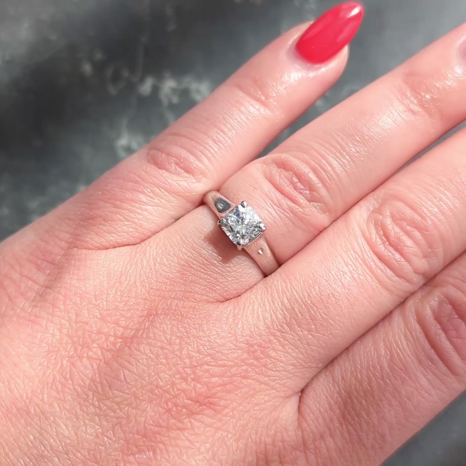 Tiffany & Co. 1.03 CTW Lucida Diamond Platinum Vintage Engagement Ring GIA